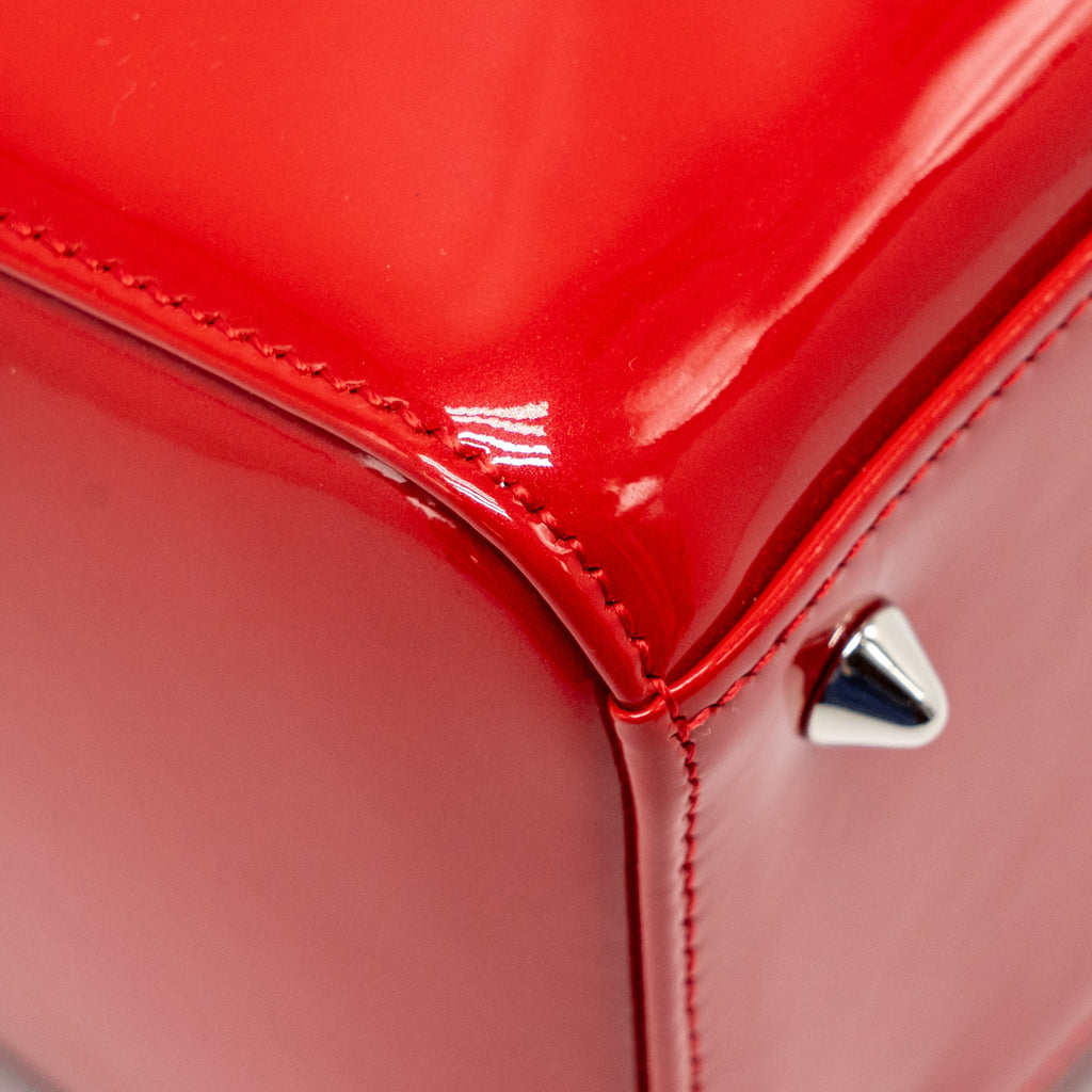 DIOR MEDIUM LADY DIOR PATENT RED SHW