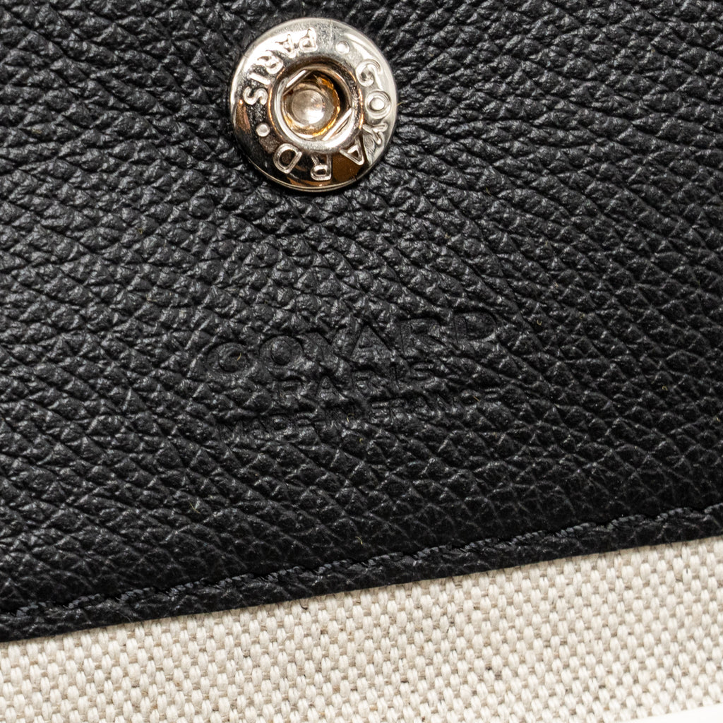 GOYARD SAINT LOUIS PM TOTE GOYARDINE CANVAS / CALFSKIN BLACK