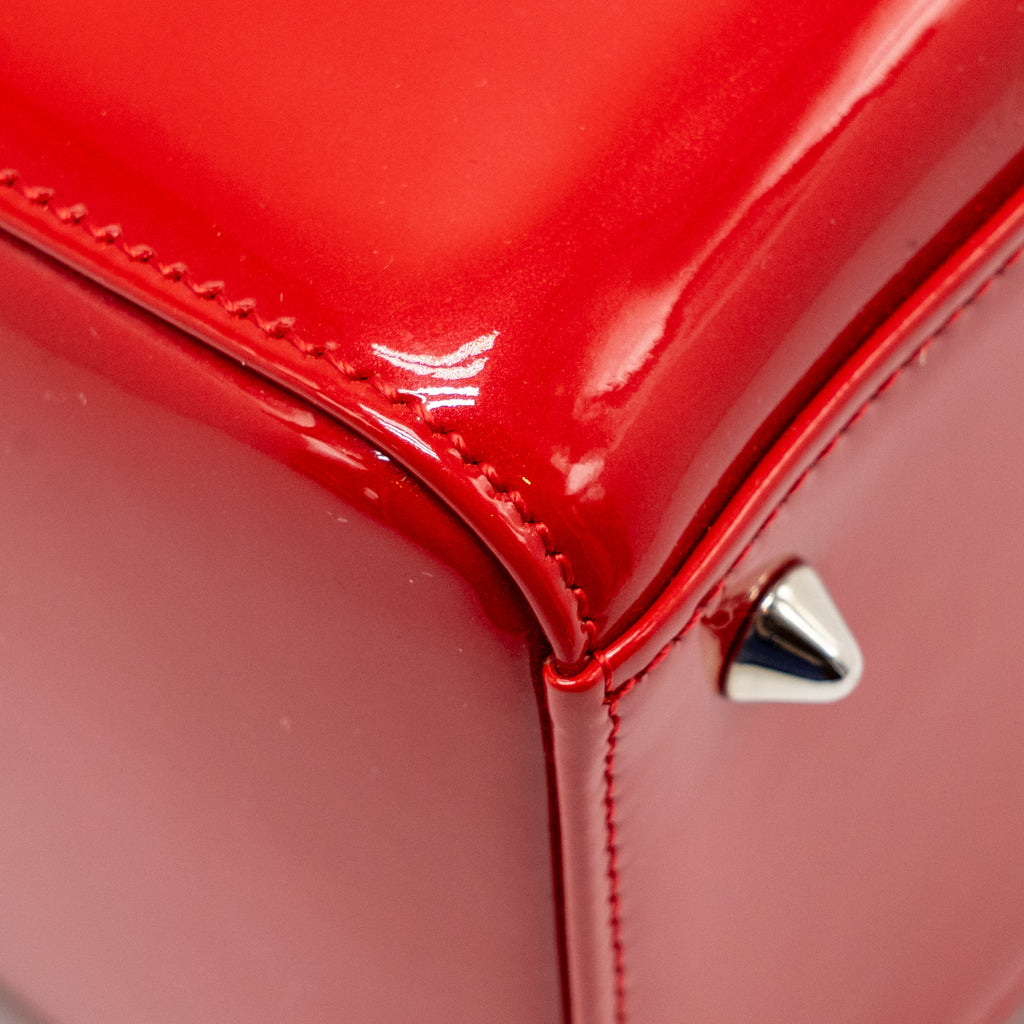 DIOR MEDIUM LADY DIOR PATENT RED SHW