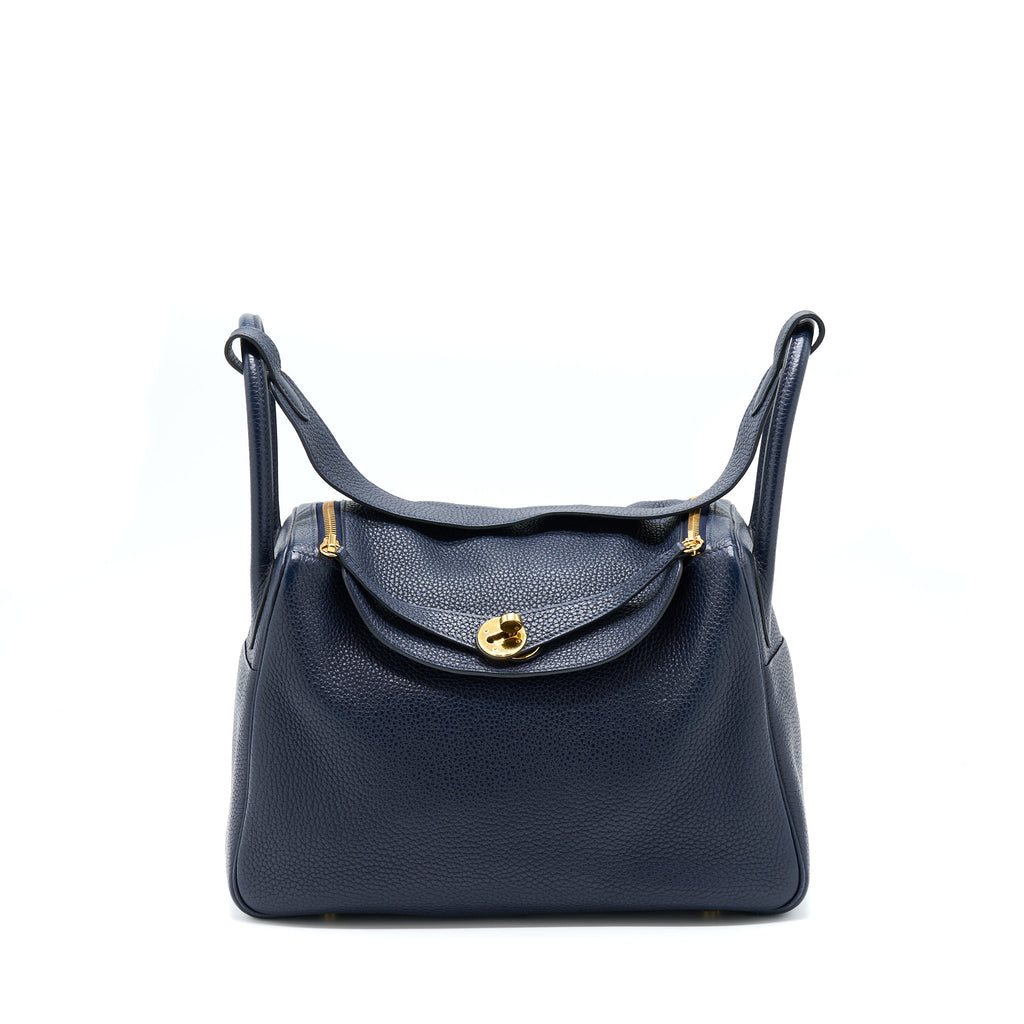 HERMES LINDY 30 CLEMENCE BLUE UNIT GHW