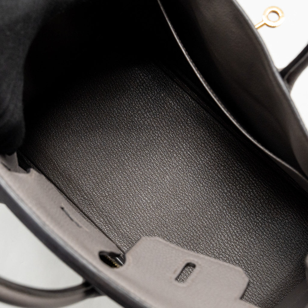 HERMES BIRKIN 25 TOGO GRIS ETAIN RGHW