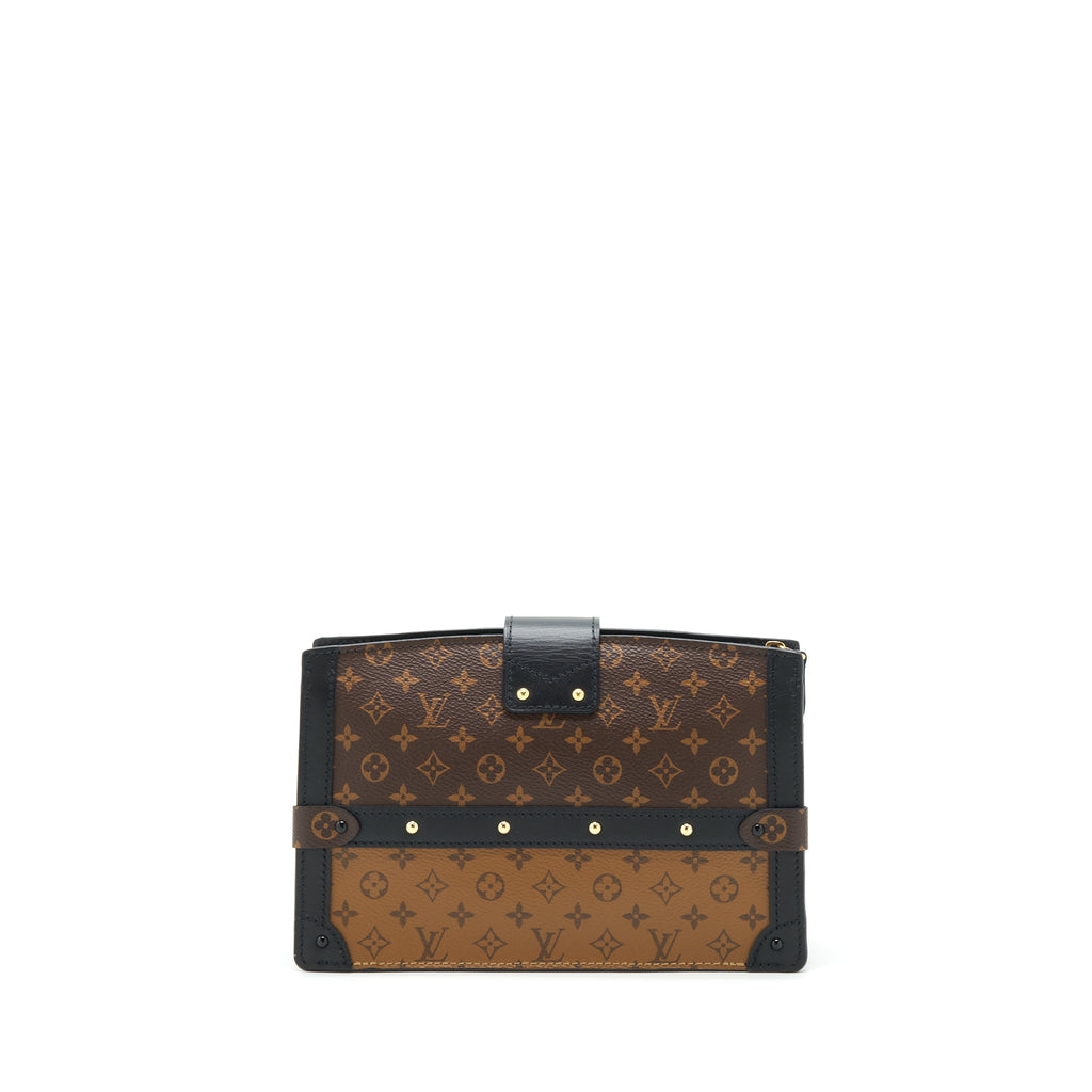 LOUIS VUITTON TRUNK CLUTCH BAG MONOGRAM REVERSE CANVAS YEAR 2019