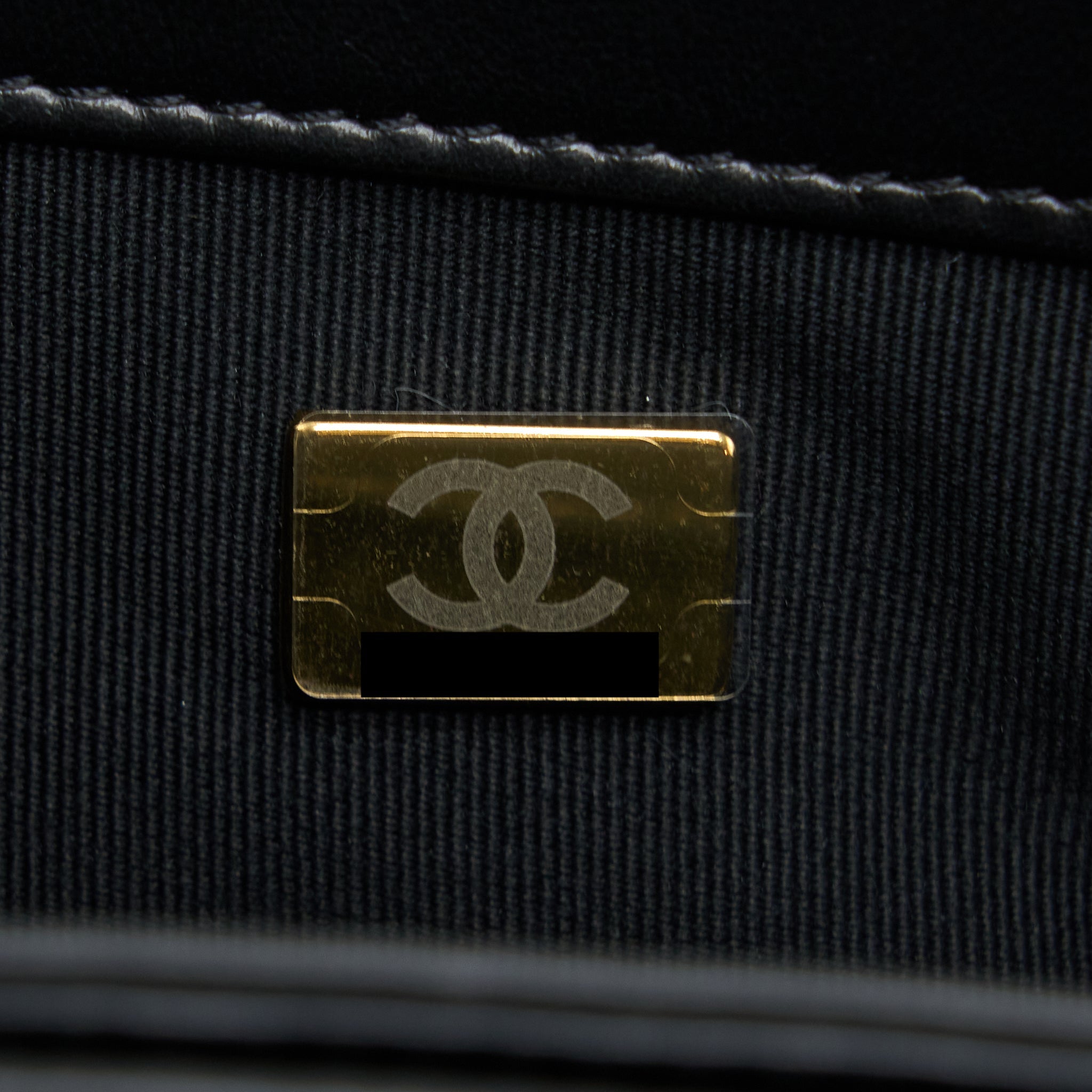 CHANEL 22K GOLD PILLAR ADJUSTMENT CHAIN FLAP BAG LAMBSKIN BLACK GHW (MICROCHIP)