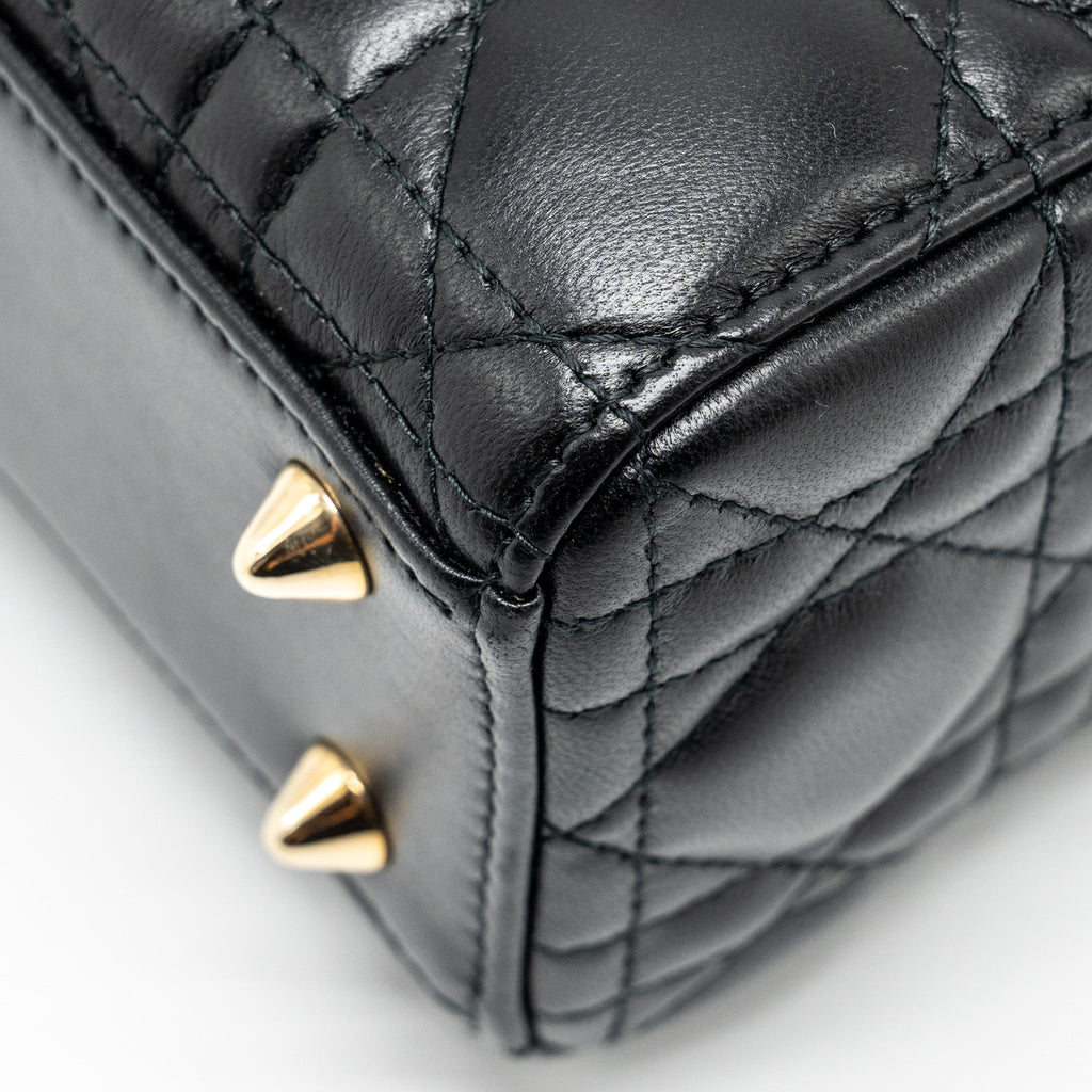 DIOR SMALL MY ABC LADY DIOR BAG LAMBSKIN BLACK LGHW