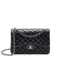 CHANEL JUMBO CLASSIC DOUBLE FLAP LAMBSKIN BLACK SHW