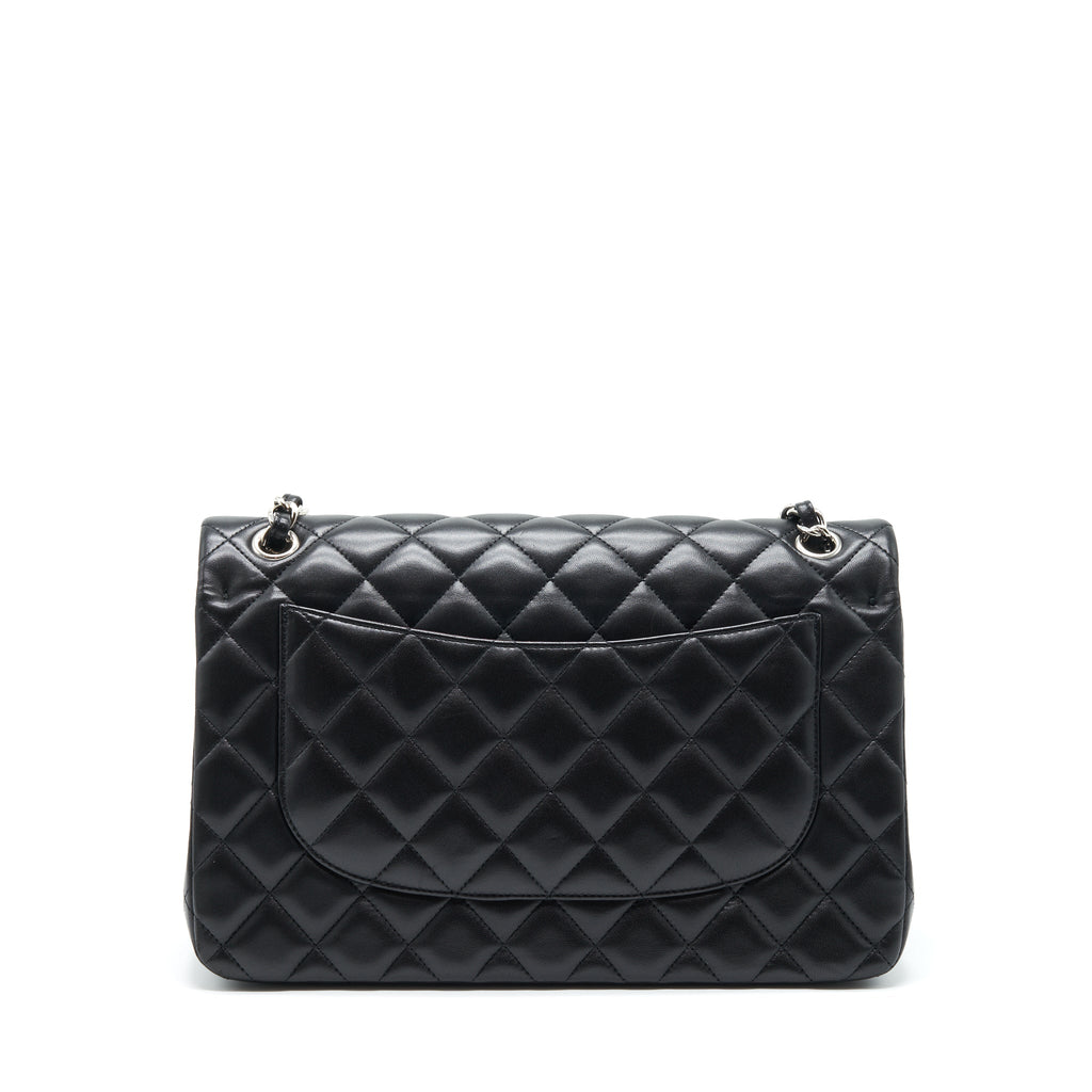 CHANEL JUMBO CLASSIC DOUBLE FLAP LAMBSKIN BLACK SHW