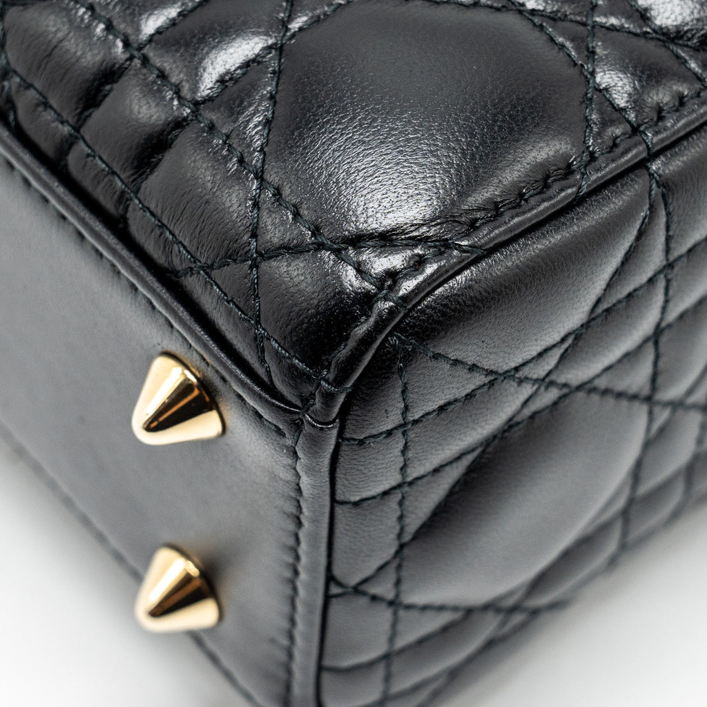 DIOR SMALL MY ABC LADY DIOR BAG LAMBSKIN BLACK LGHW