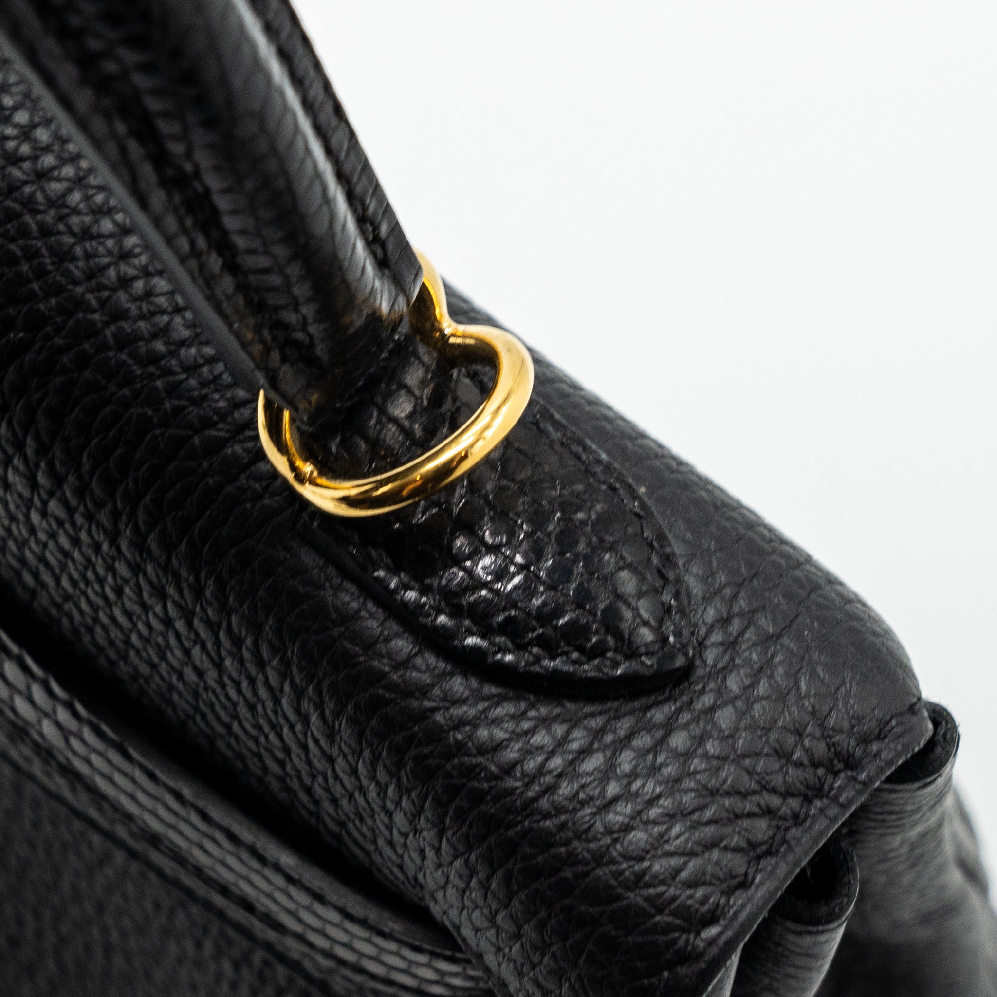 HERMES TOUCH KELLY 25 TOGO / LIZARD BLACK GHW