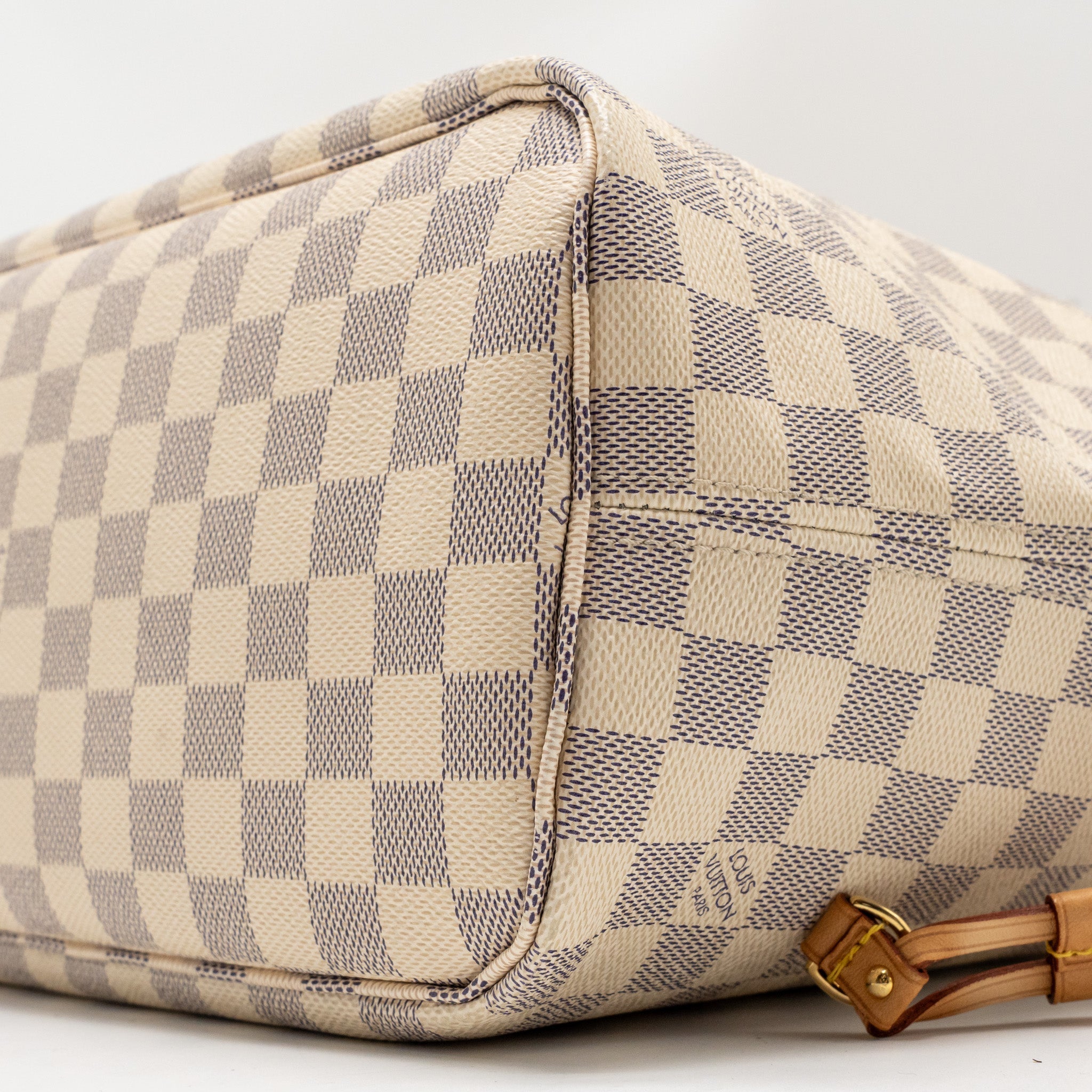 LOUIS VUITTON NEVERFULL MM DAMIER AZUR CANVAS GHW