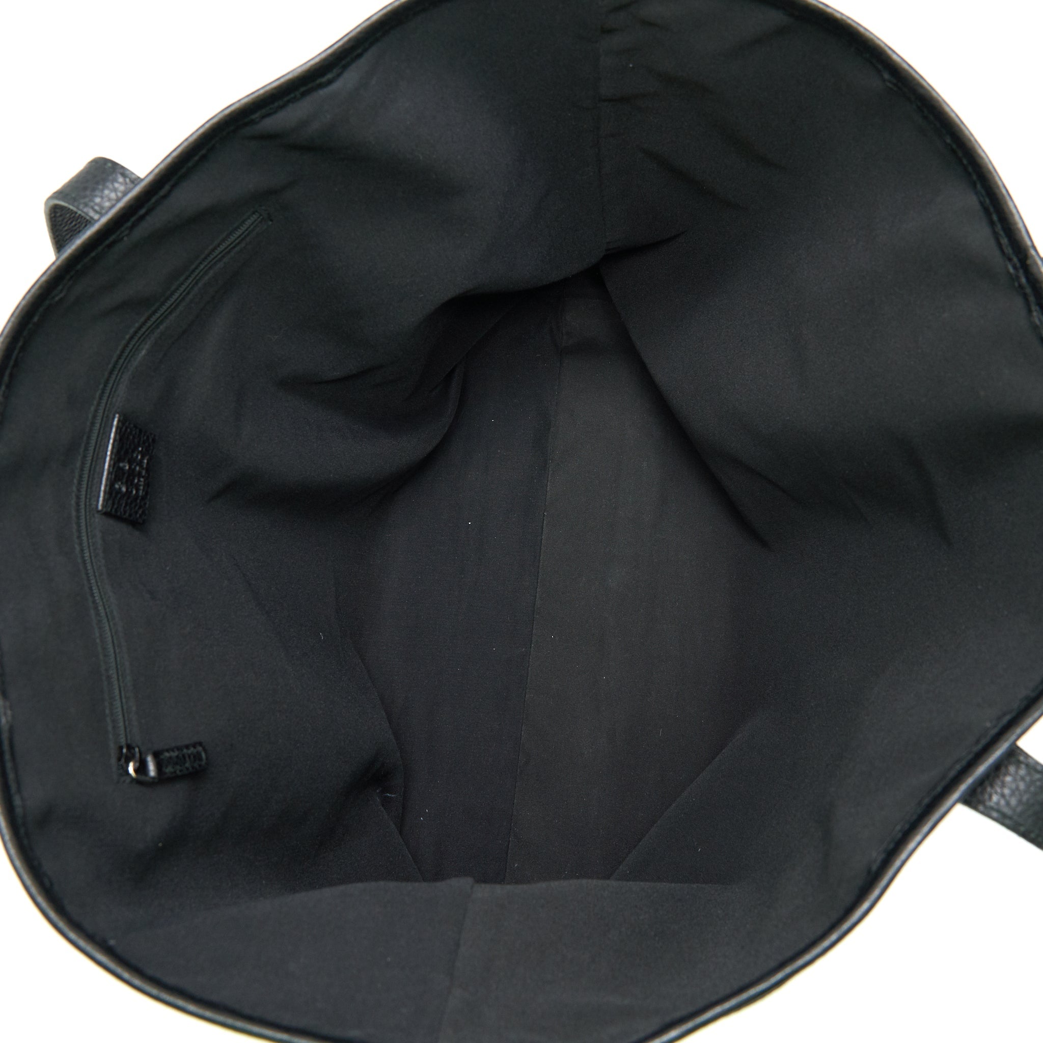 GUCCI GG CANVAS SHOPPING BAG DARK GREEN / BLACK