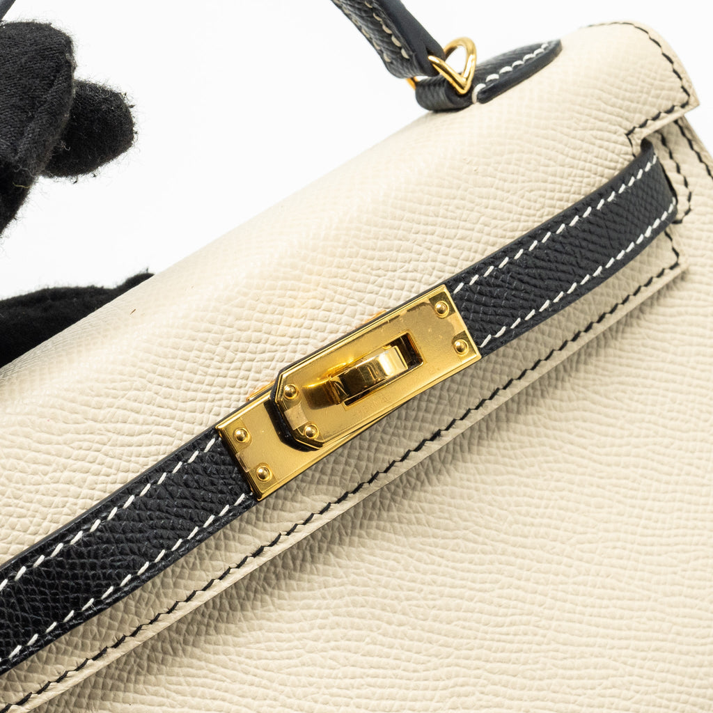 HERMES MINI KELLY SPECIAL ORDER EPSOM NATA/BLACK GHW