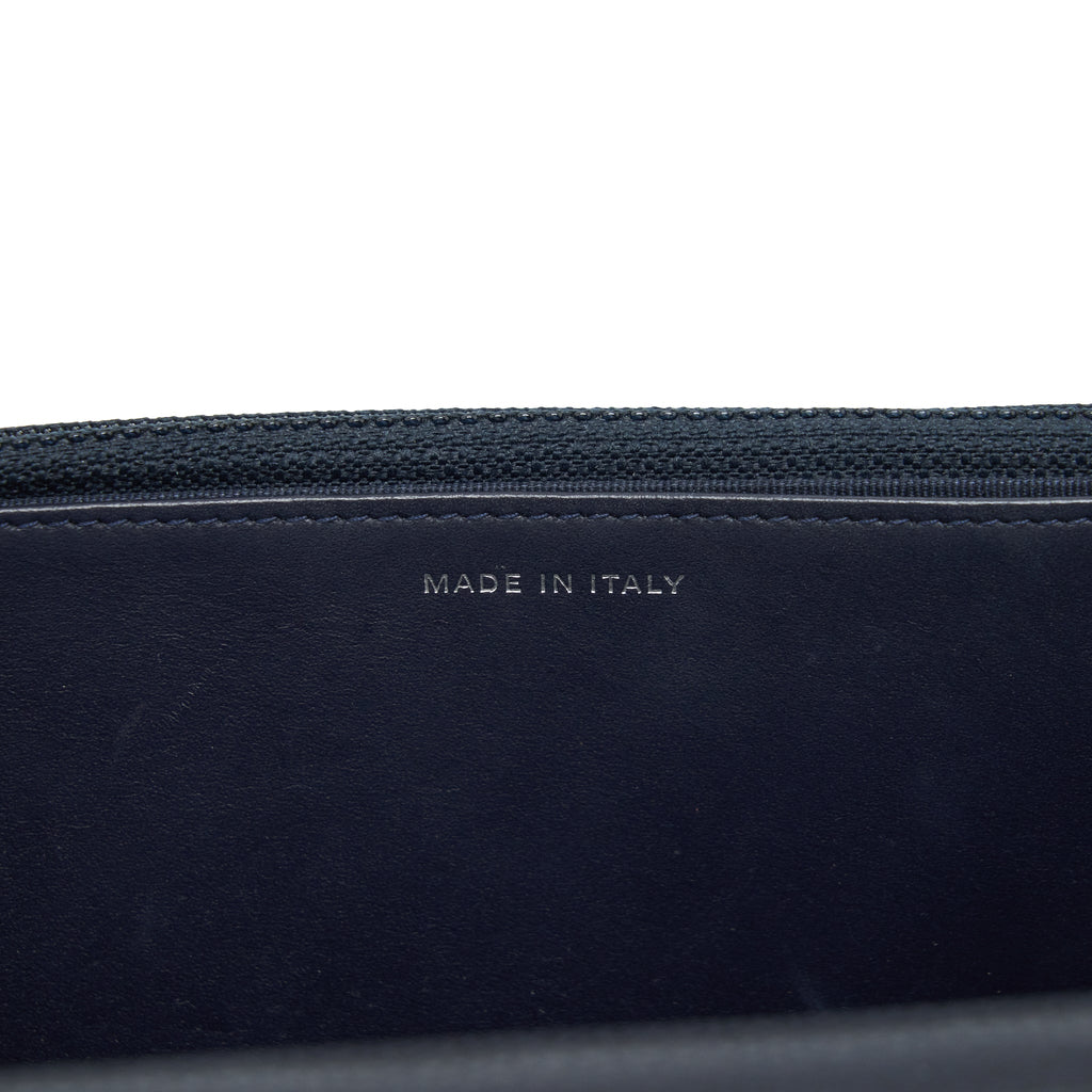 CHANEL CLASSIC WALLET ON CHAIN CAVIAR NAVY RUTHENIUM HARDWARE