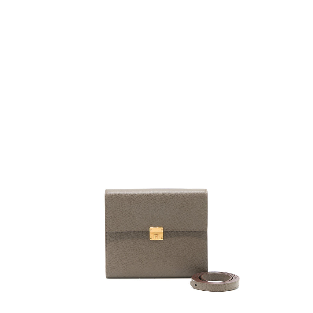 HERMES CLIC 16 WALLET EPSOM GRIS ETAIN RGHW