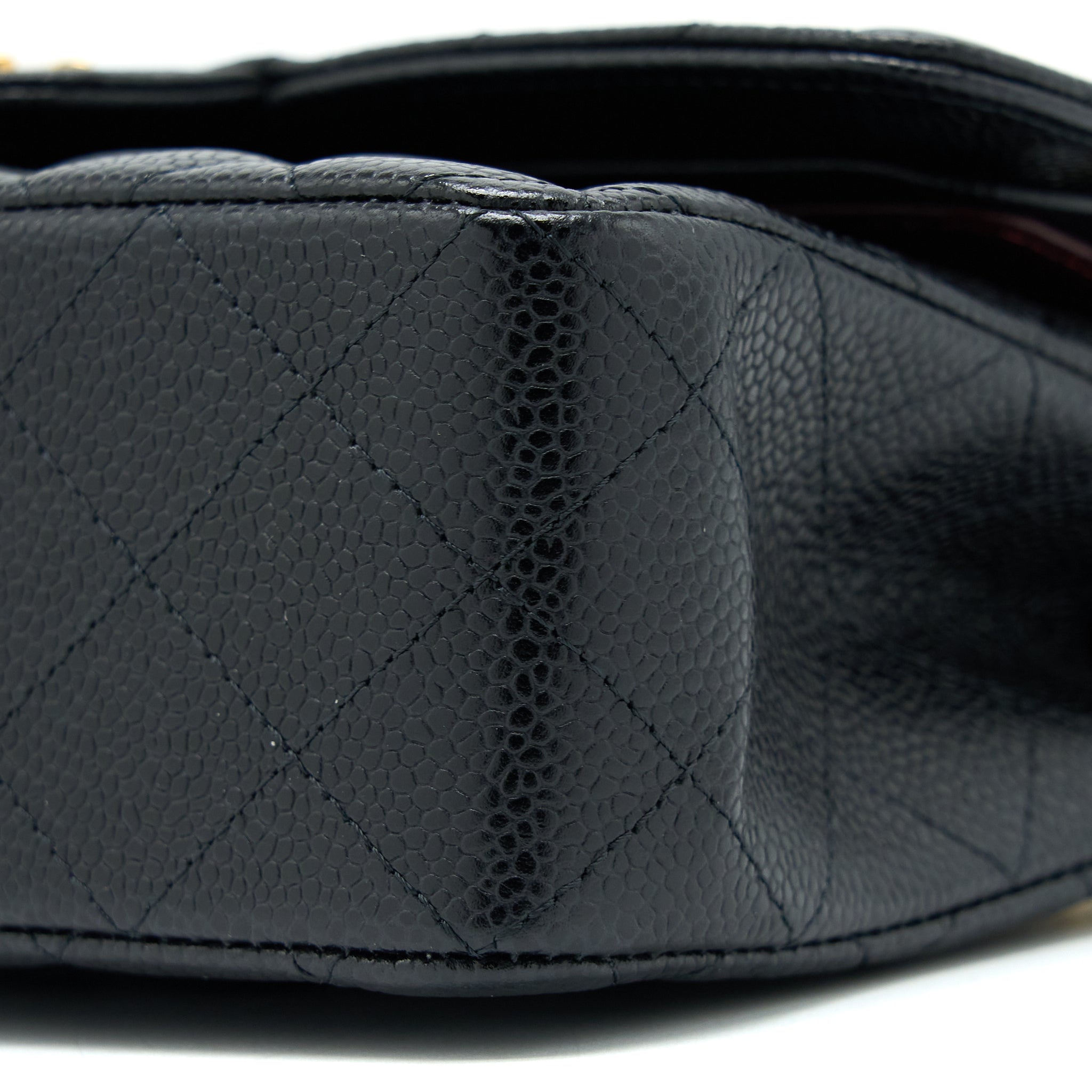 CHANEL SMALL CLASSIC FLAP BAG CAVIAR BLACK GHW (MICROCHIP)