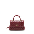 CHANEL 21A SMALL COCO HANDLE CAVIAR NC635 BURGUNDY LGHW