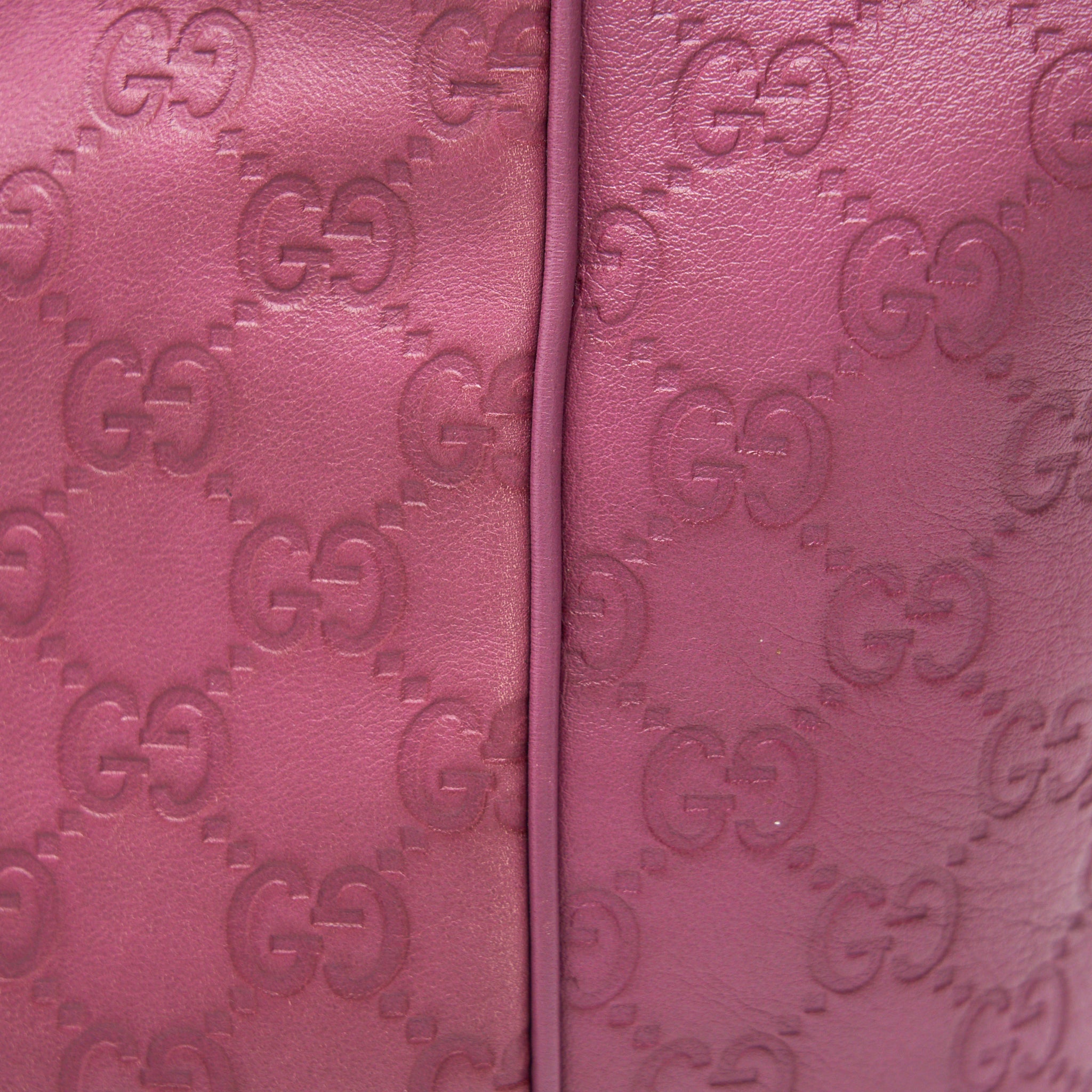 GUCCI LEATHER SHOPPING TOTE BAG RASPBERRY PINK