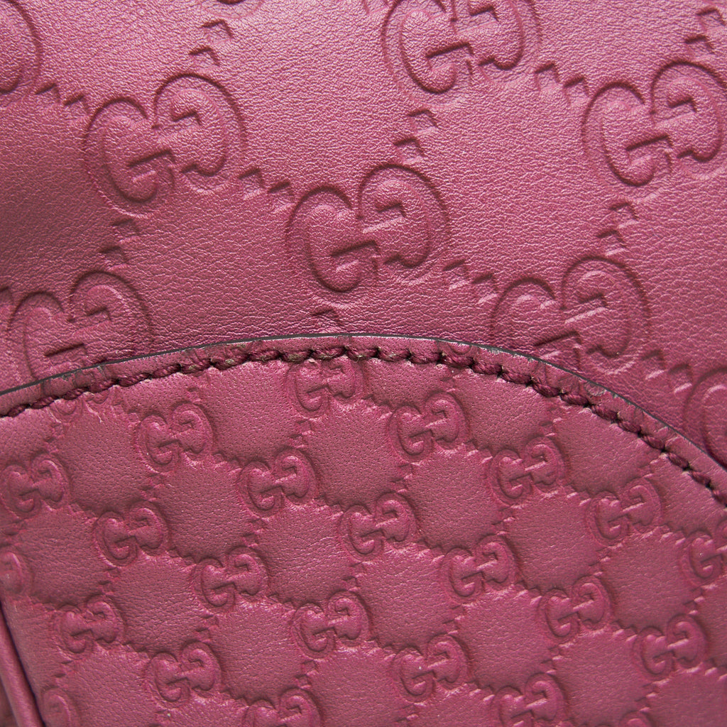 GUCCI LEATHER SHOPPING TOTE BAG RASPBERRY PINK