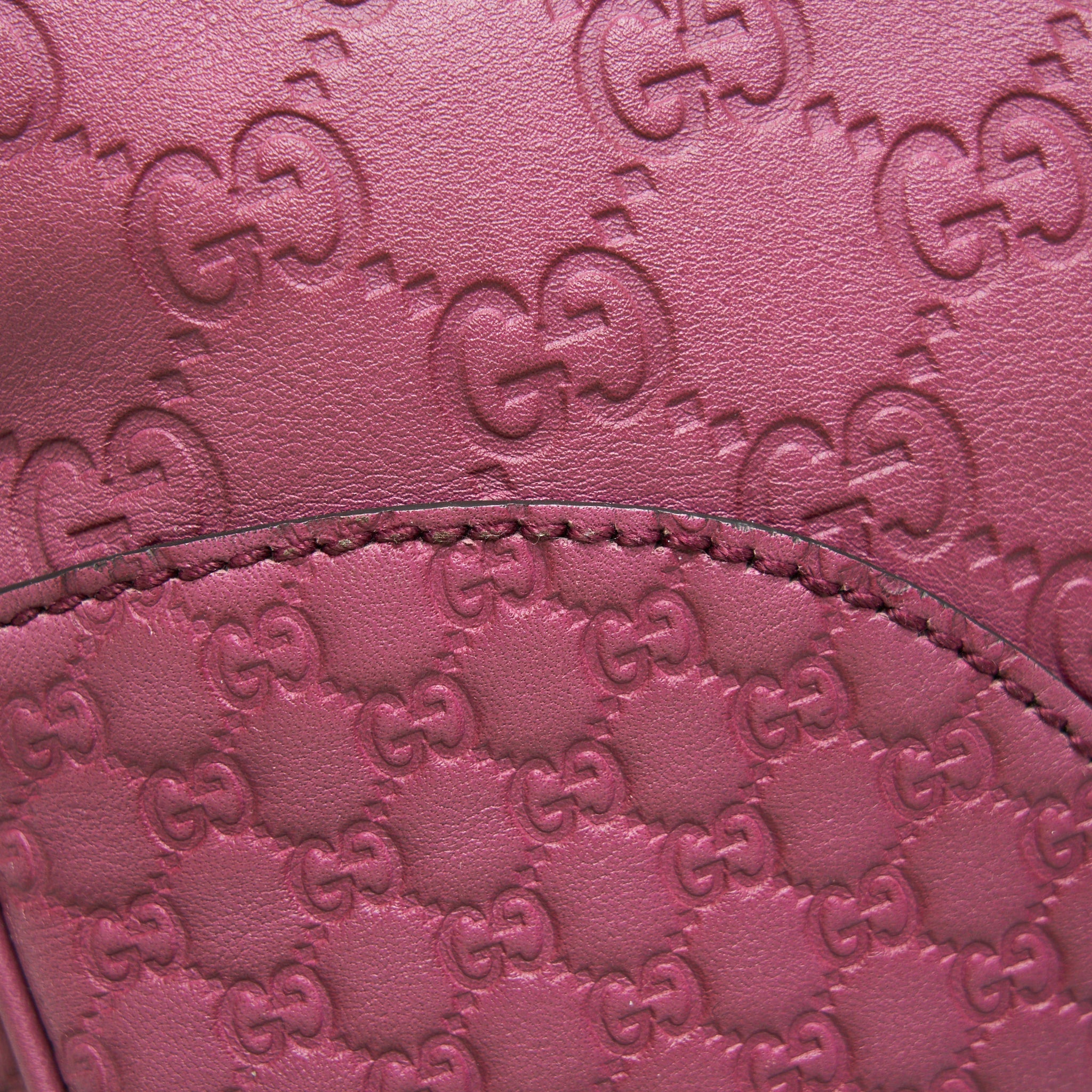 GUCCI LEATHER SHOPPING TOTE BAG RASPBERRY PINK
