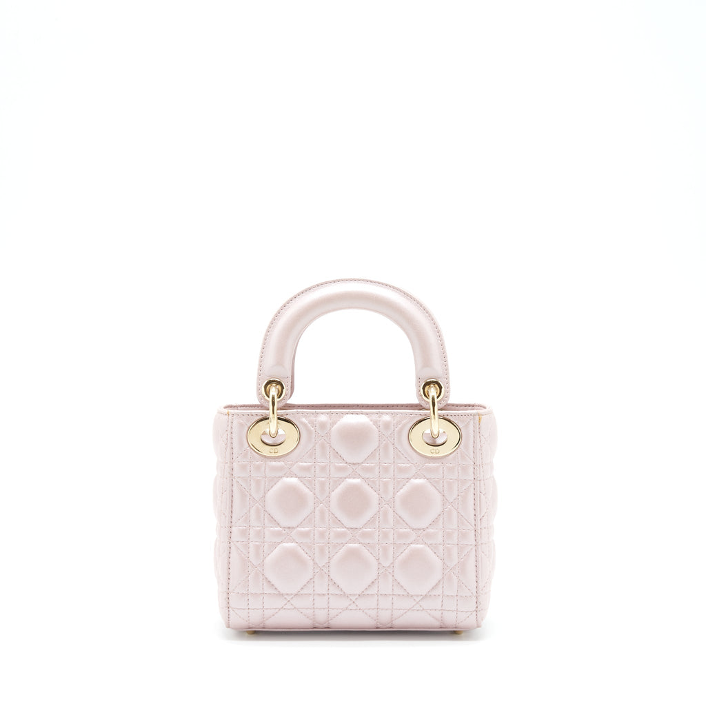 DIOR MINI LADY DIOR LAMBSKIN PINK GHW
