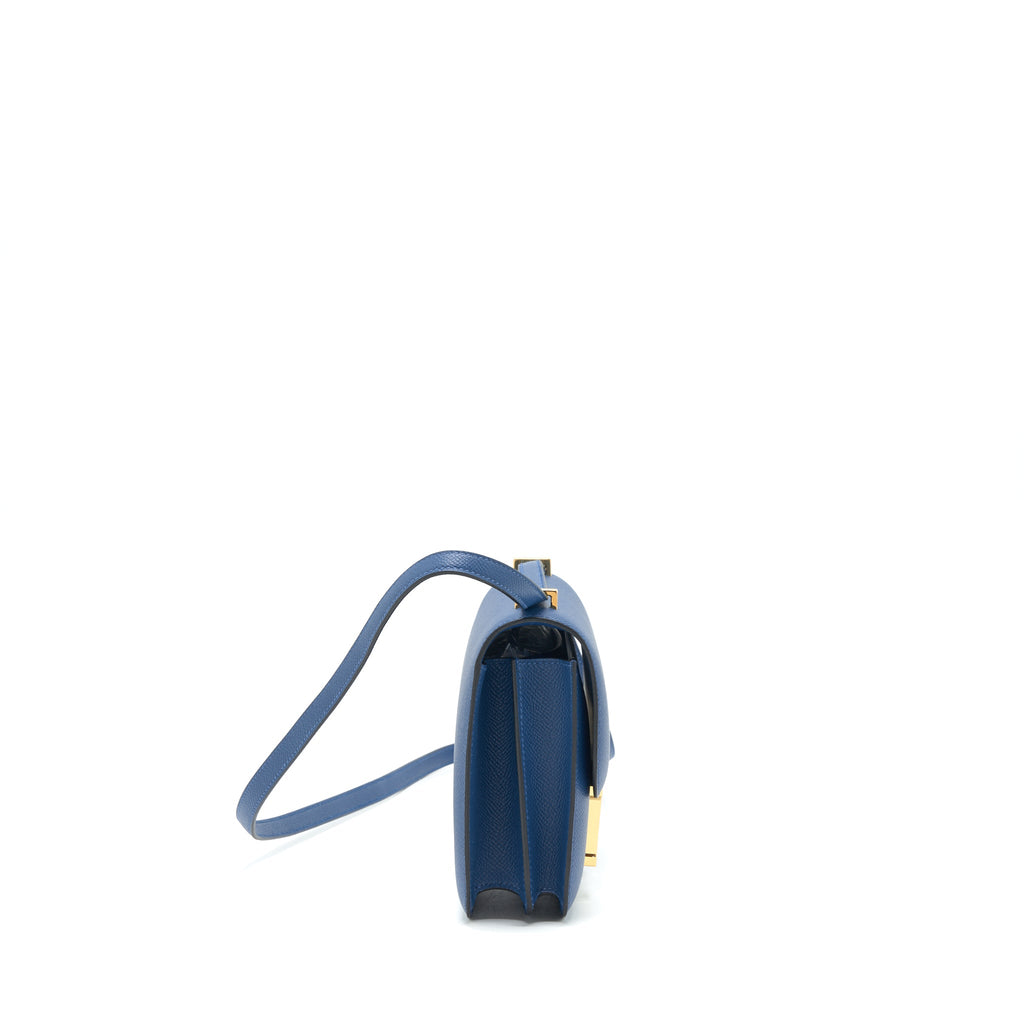HERMES MINI CONSTANCE EPSOM S4 DEEP BLUE GHW