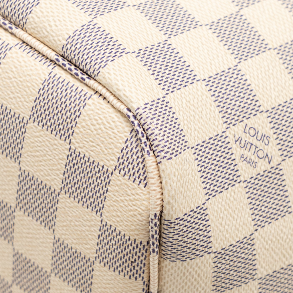LOUIS VUITTON NEVERFULL MM DAMIER AZUR CANVAS GHW