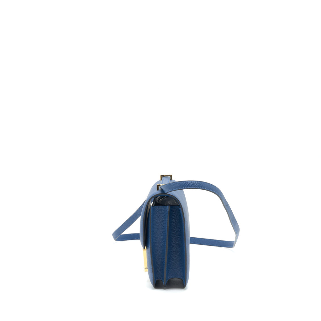 HERMES MINI CONSTANCE EPSOM S4 DEEP BLUE GHW