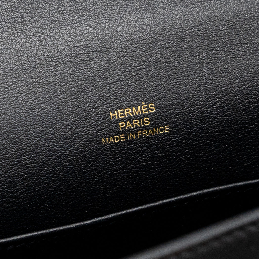 HERMES KELLY POCHETTE SWIFT BLACK RGHW