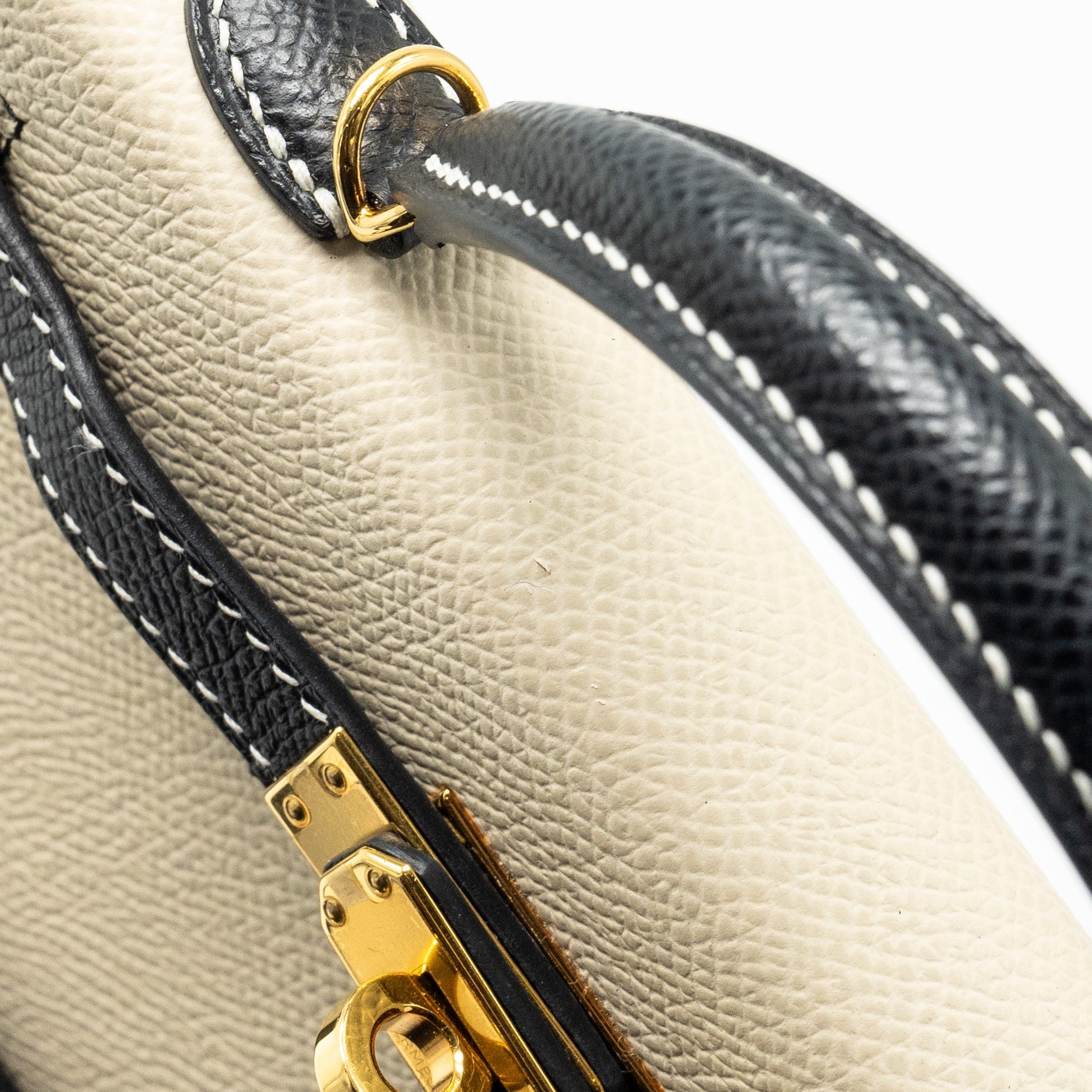 HERMES MINI KELLY SPECIAL ORDER EPSOM NATA/BLACK GHW