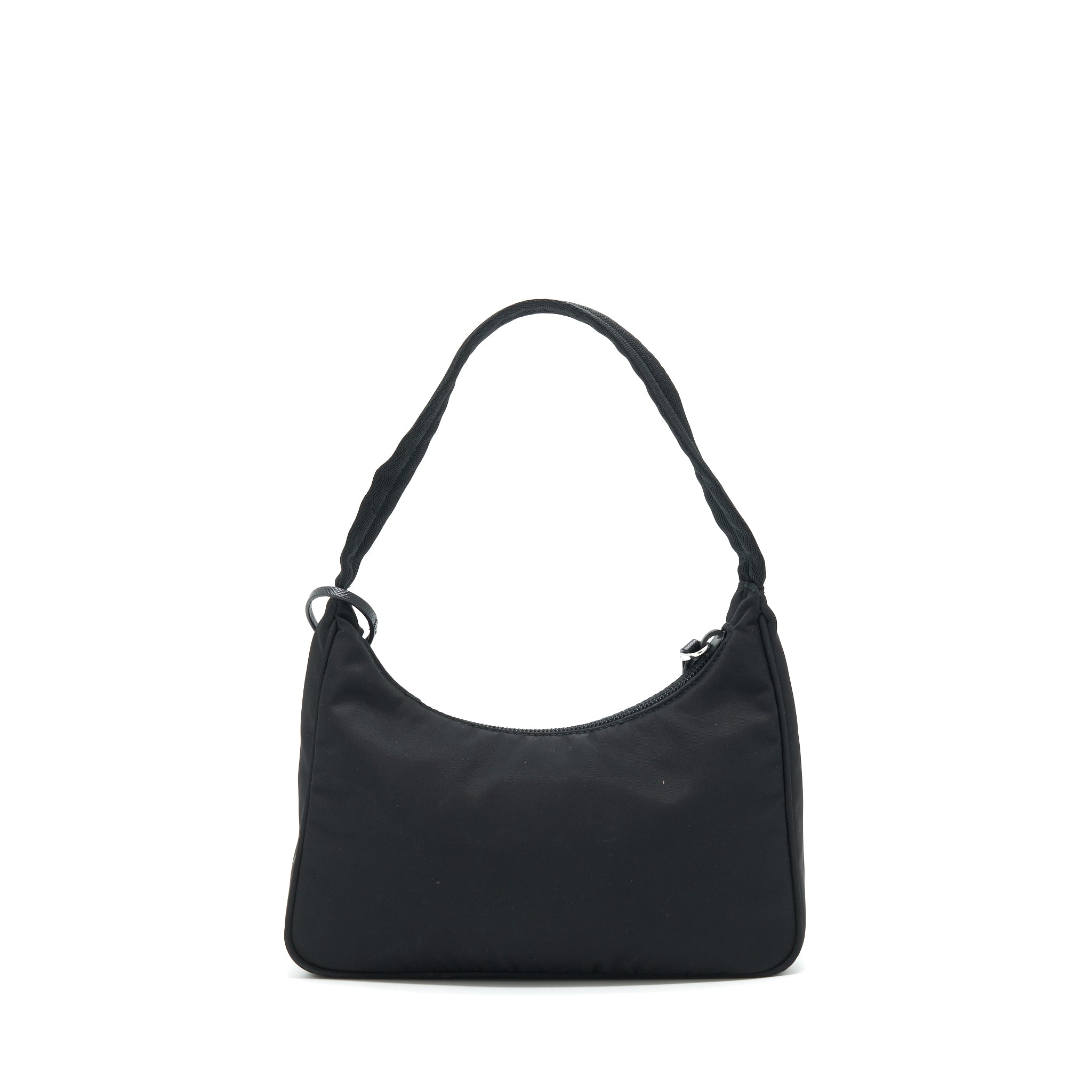 PRADA NYLON MINI TESSUTO SHOULDER BAG BLACK SHW