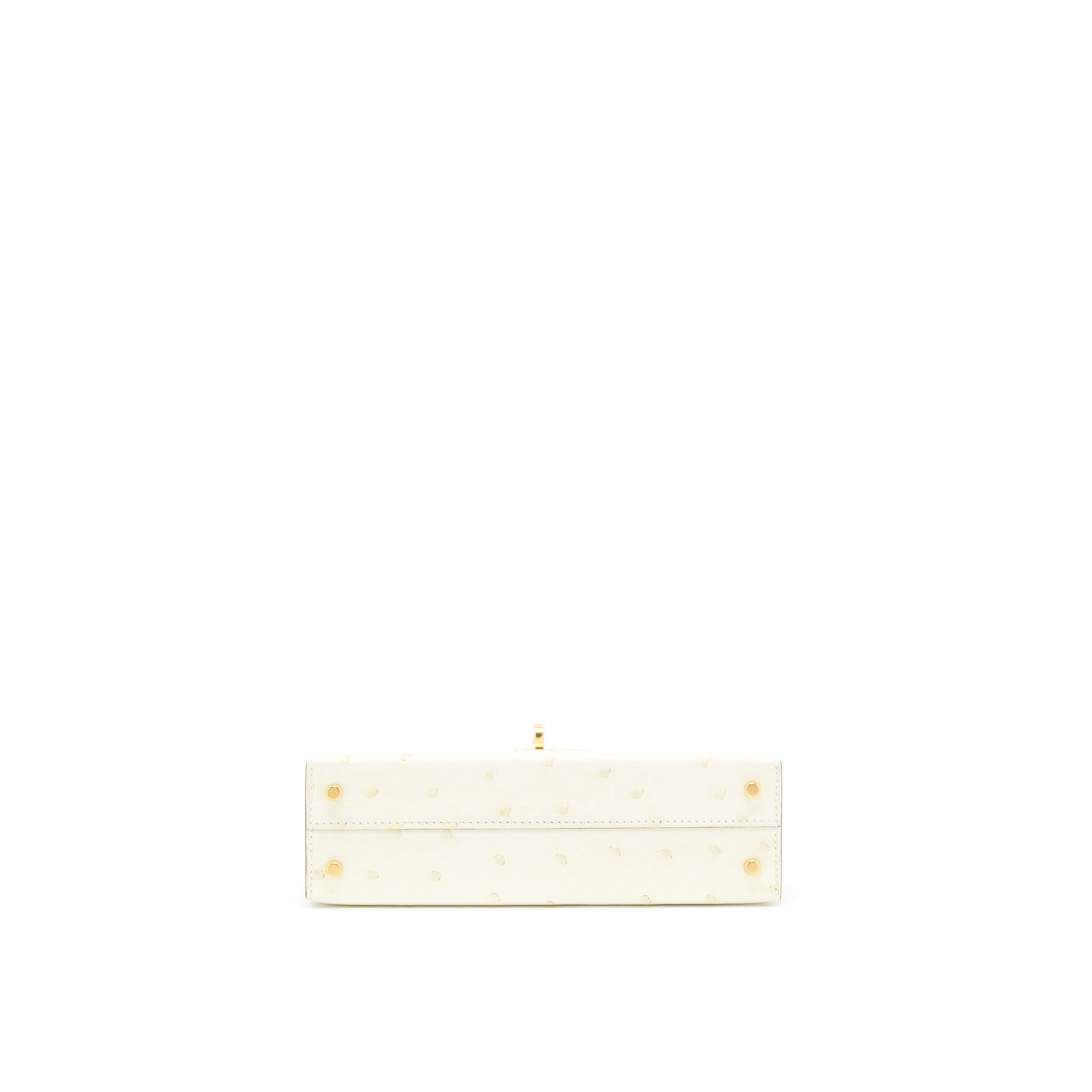 HERMES SAC MINI KELLY II SELLIER OSTRICH NATA GHW
