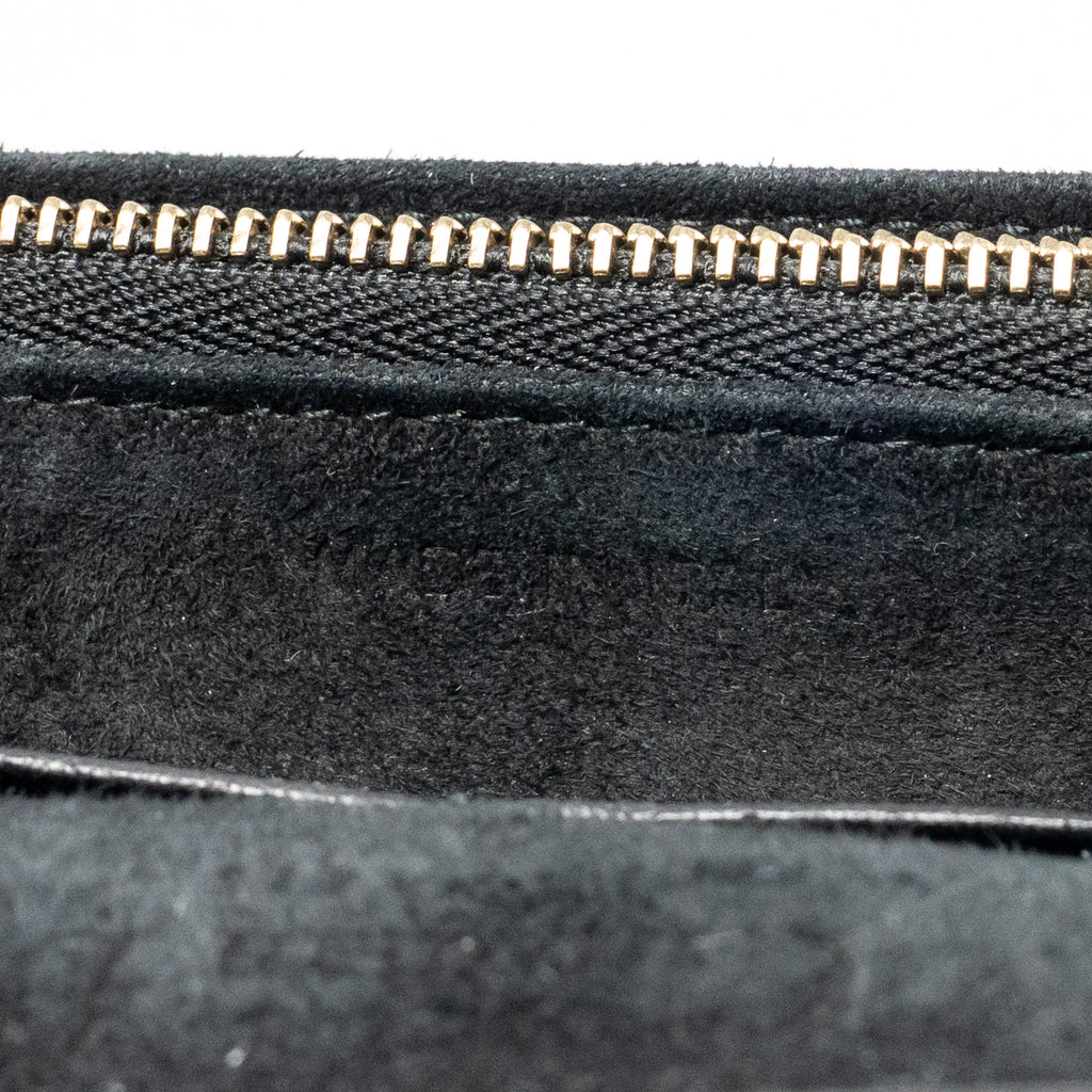 DIOR DIORADDICT WALLET ON CHAIN CANNAGE LEATHER BLACK GHW