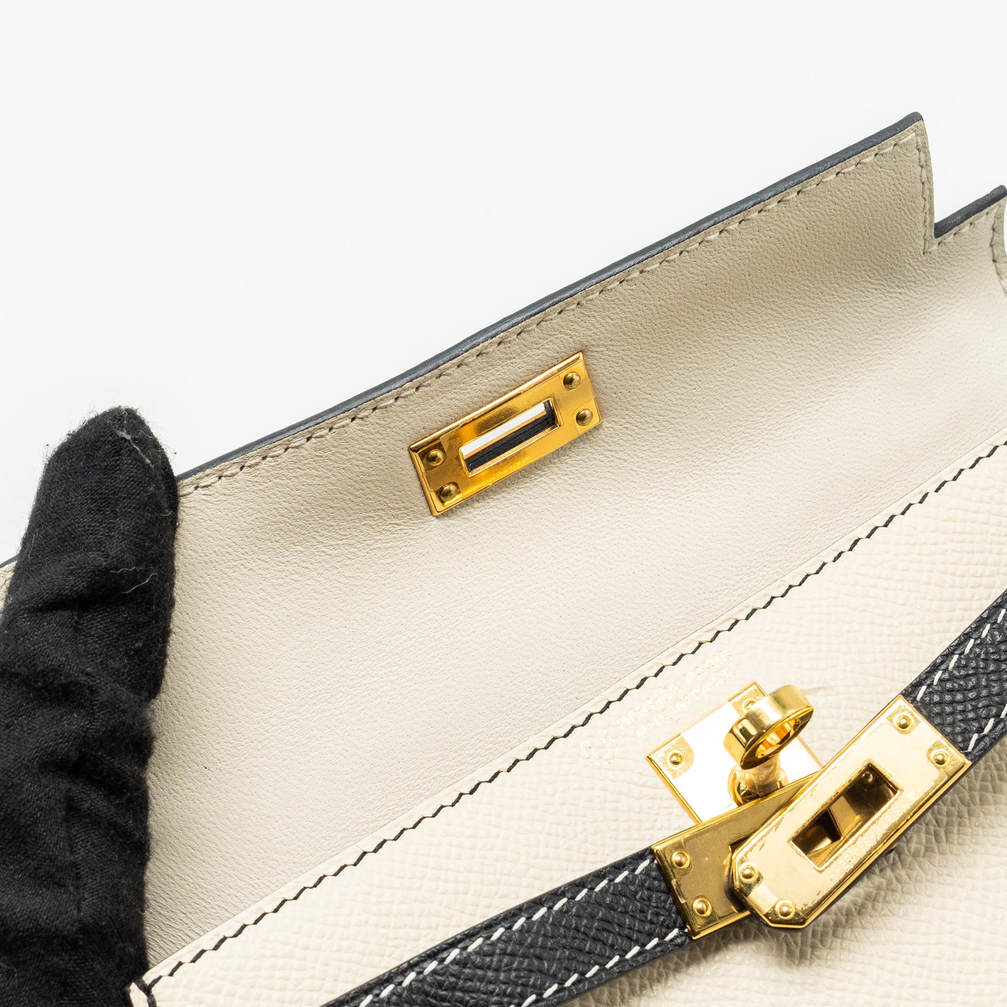 HERMES MINI KELLY SPECIAL ORDER EPSOM NATA/BLACK GHW
