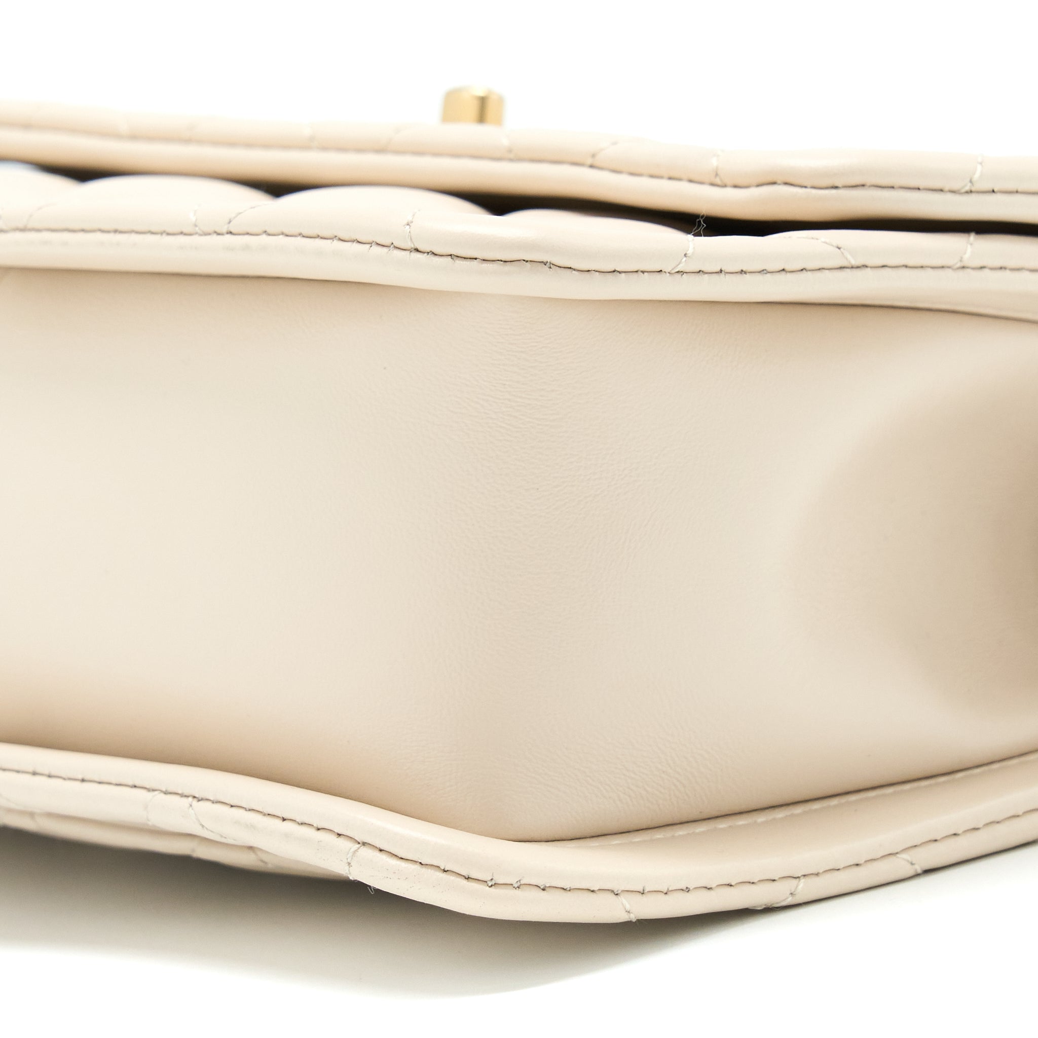 CHANEL SEASONAL FLAP BAG BEIGE LGHW