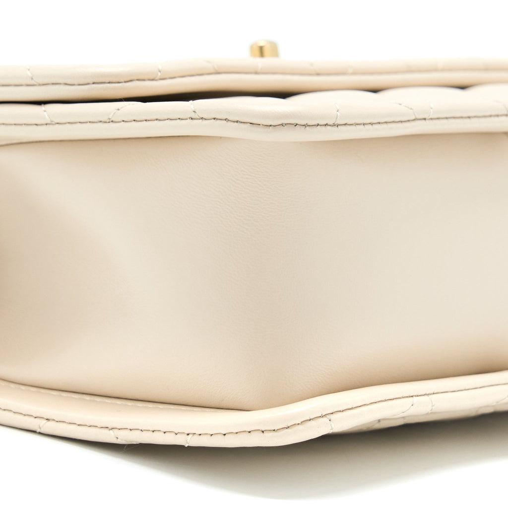 CHANEL SEASONAL FLAP BAG BEIGE LGHW