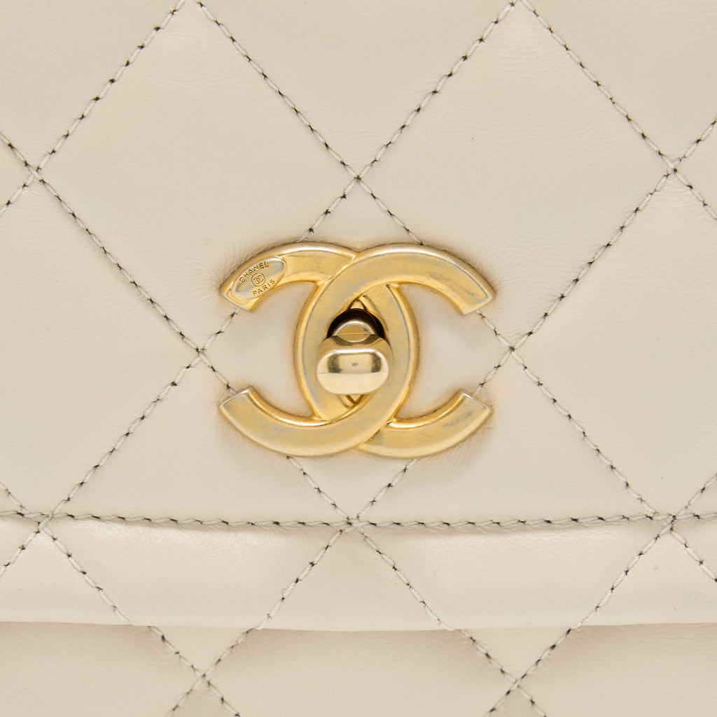 CHANEL SEASONAL FLAP BAG BEIGE LGHW