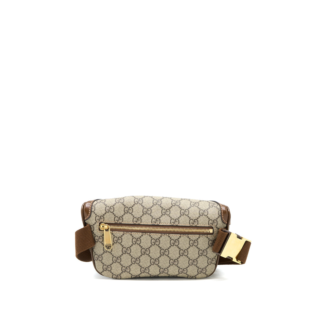 GUCCI BELT BAG INTERLOCKING G GG SUPREME CANVAS GHW