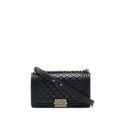 CHANEL MEDIUM BOY CALFSKIN BLACK RUTHENIUM HARDWARE