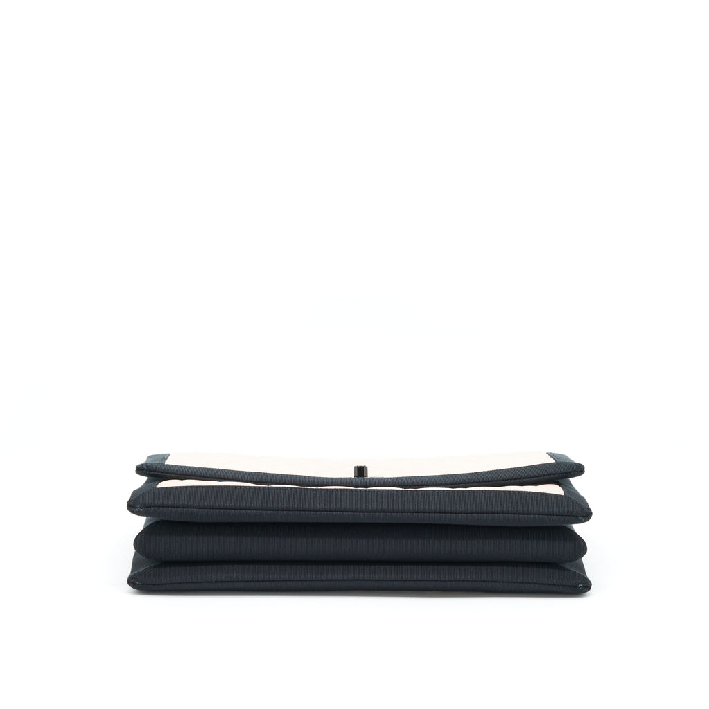 CHANEL SEASONAL FLAP BAG LAMBSKIN LIGHT BEIGE BLACK HARDWARE