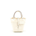 HERMES PICOTIN CARGO 18 SWIFT AND TOILE CANVAS ECRU/NATA SHW