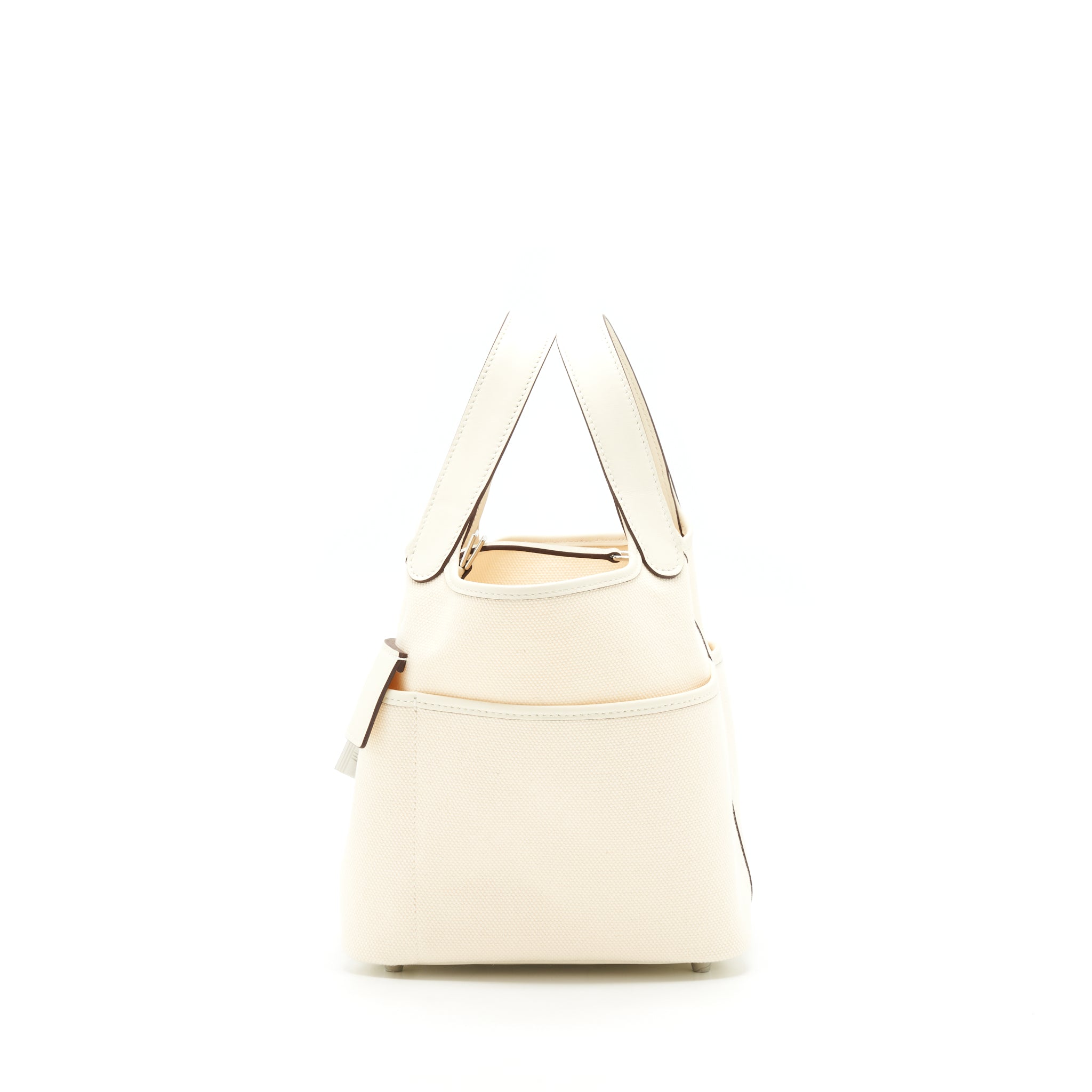 HERMES PICOTIN CARGO 18 SWIFT AND TOILE CANVAS ECRU/NATA SHW