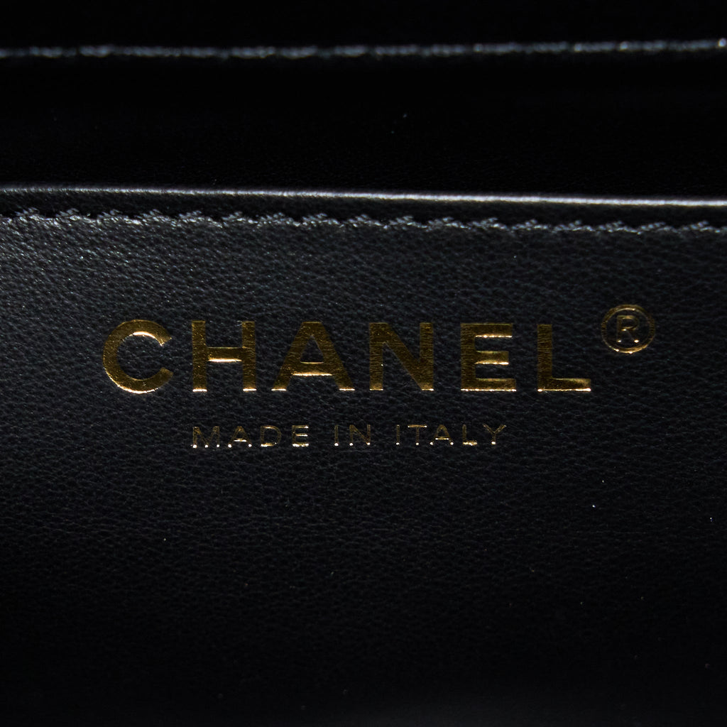 CHANEL 22K RETRO CLASSIC NEW SQUARE FLAP BAG GOATSKIN BLACK GHW (MICROCHIP)