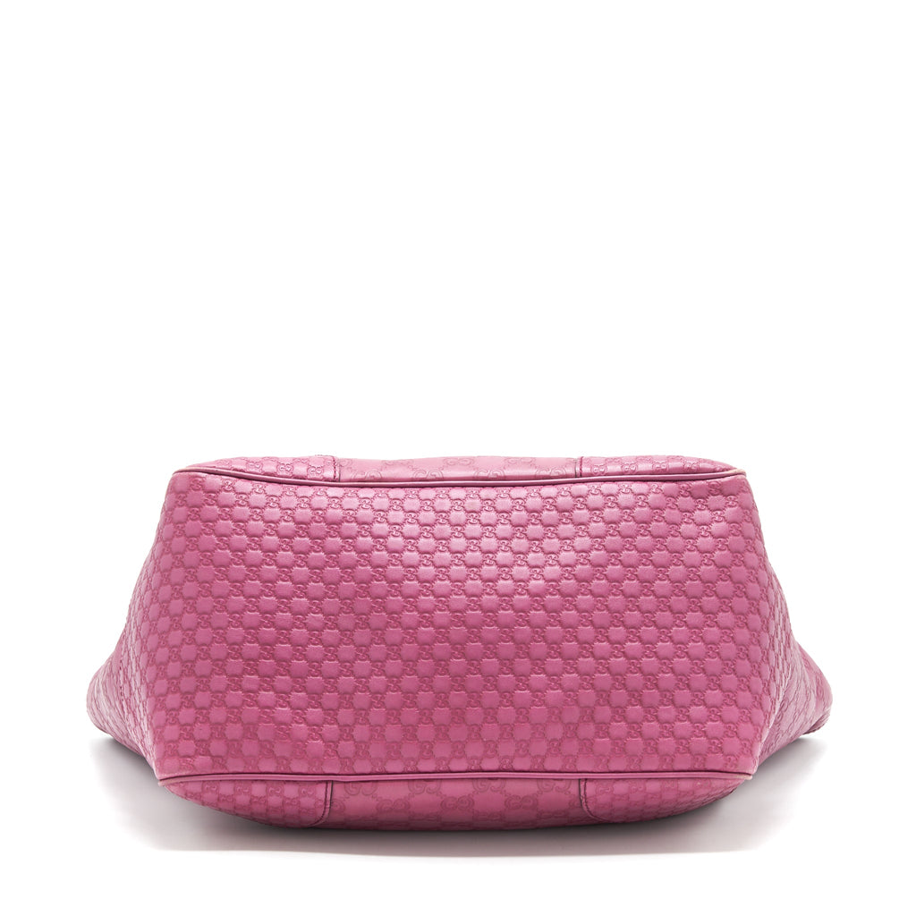 GUCCI LEATHER SHOPPING TOTE BAG RASPBERRY PINK