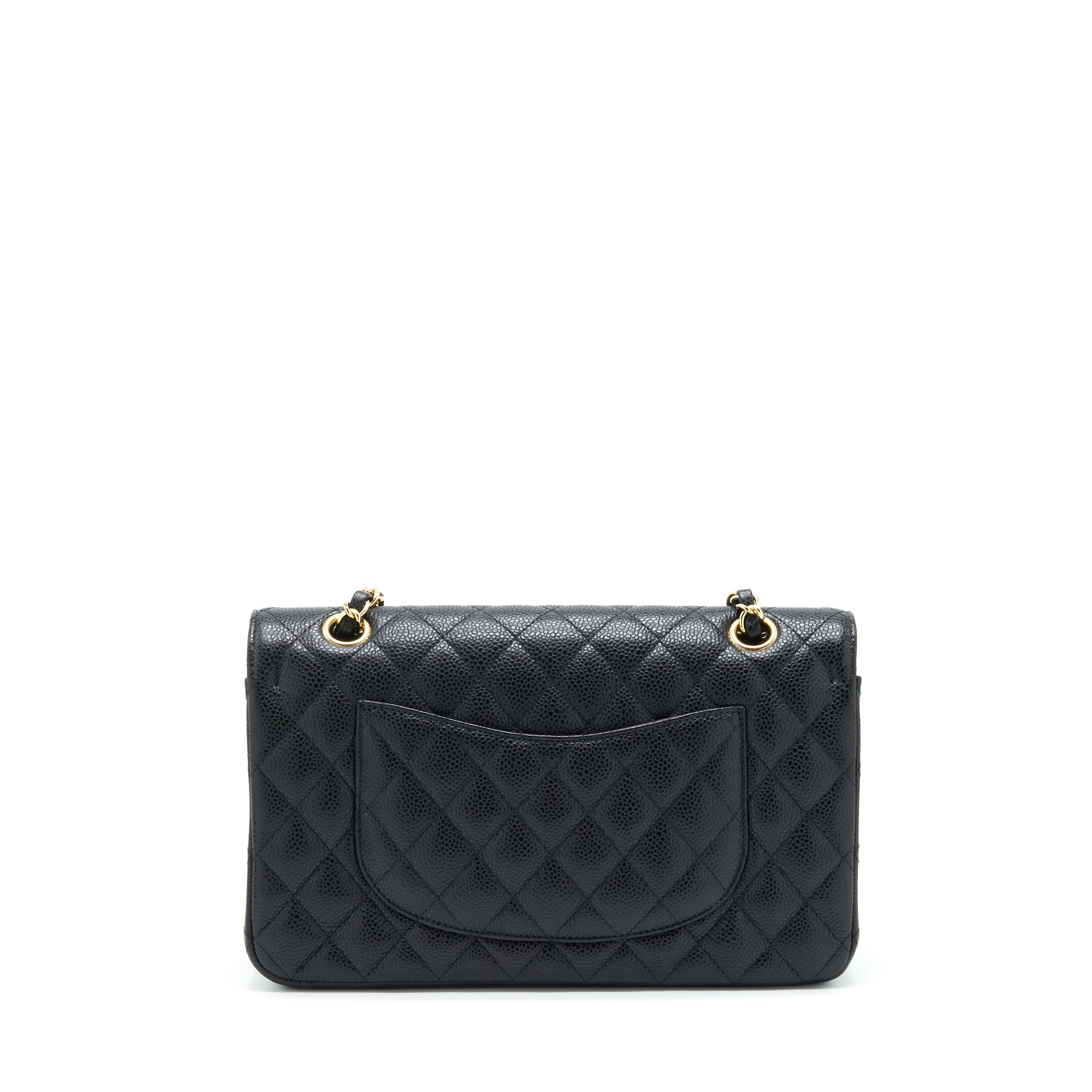 CHANEL MEDIUM CLASSIC FLAP BAG CAVIAR BLACK GHW
