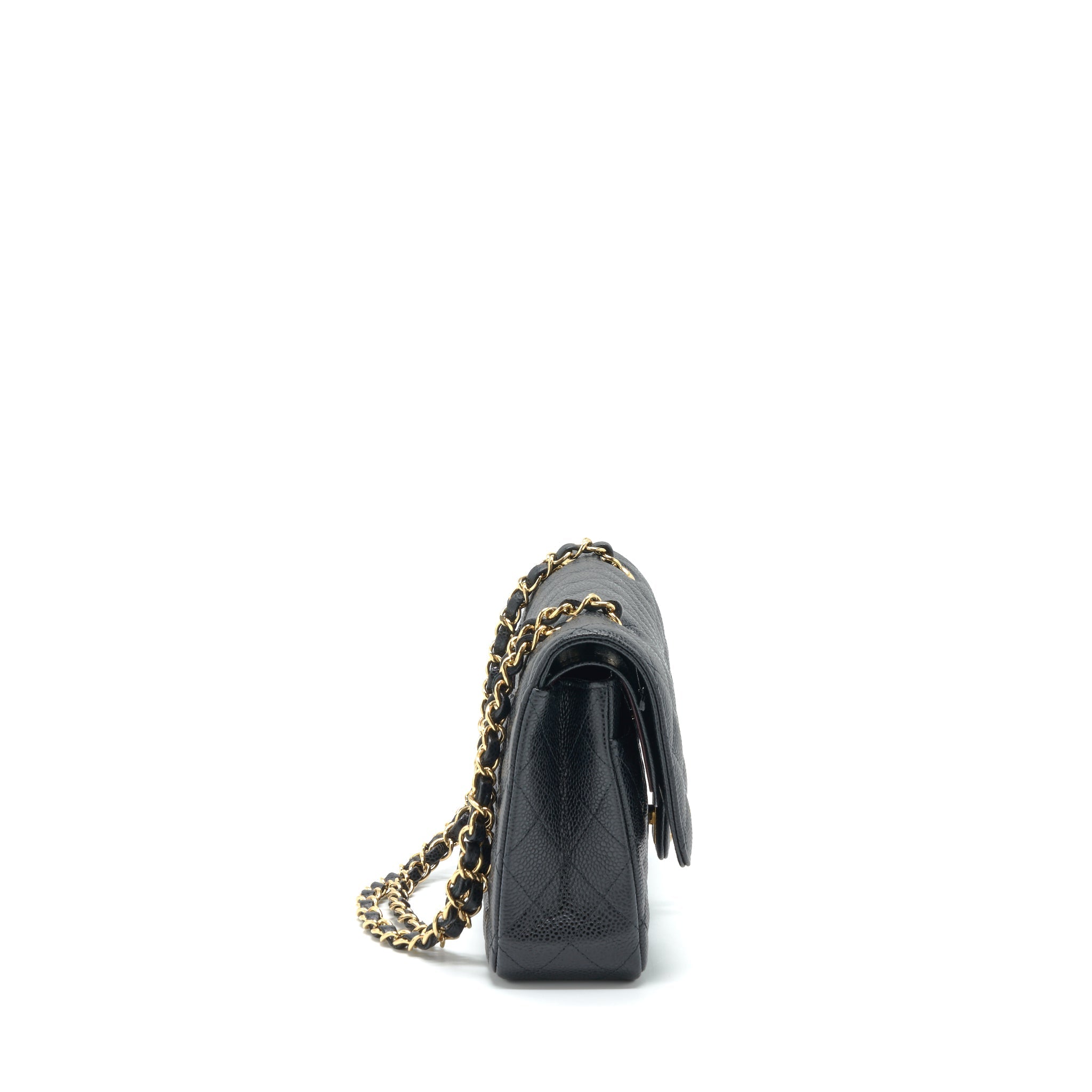 CHANEL MEDIUM CLASSIC FLAP BAG CAVIAR BLACK GHW