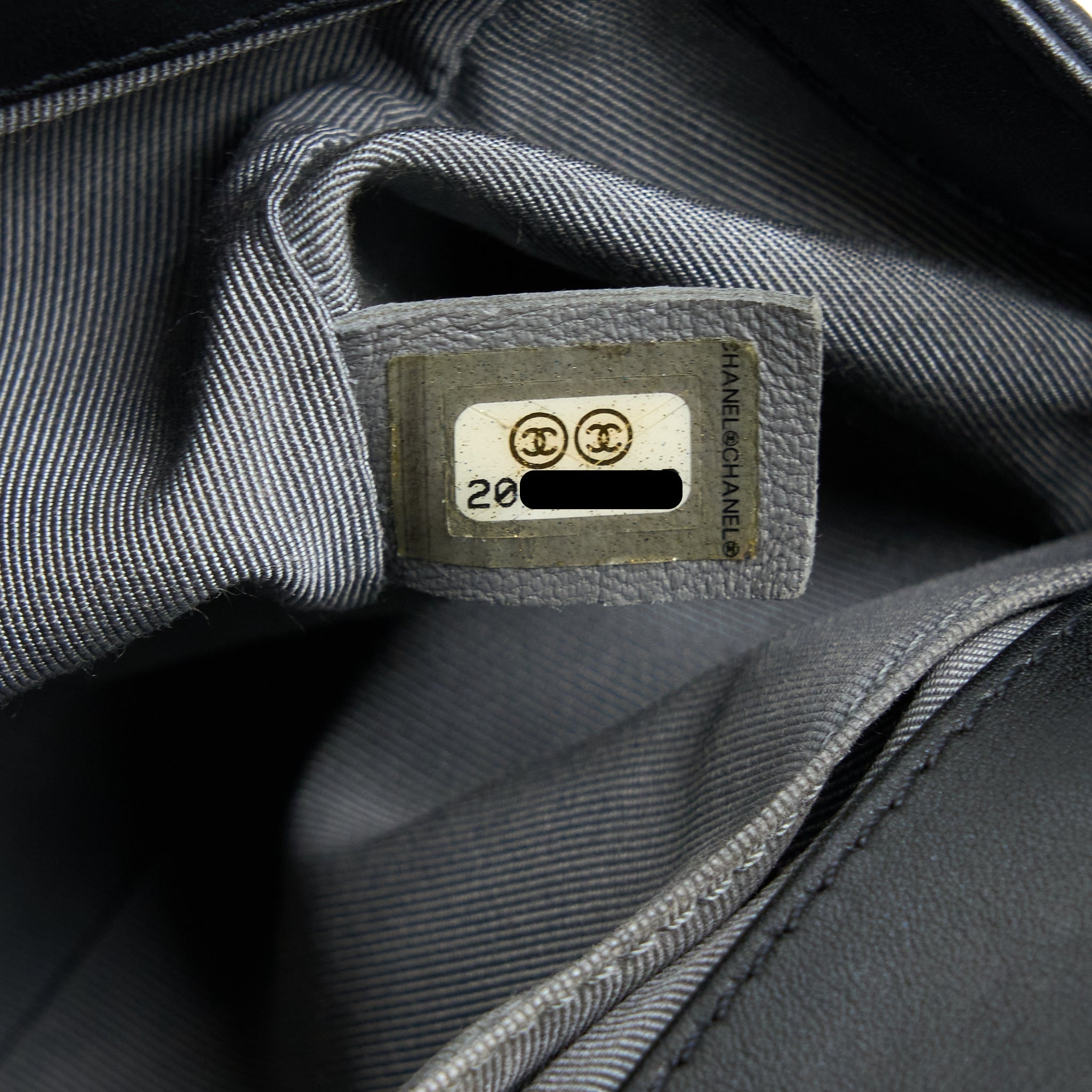 CHANEL MEDIUM BOY BAG LAMBSKIN BLACK RUTHENIUM SHW