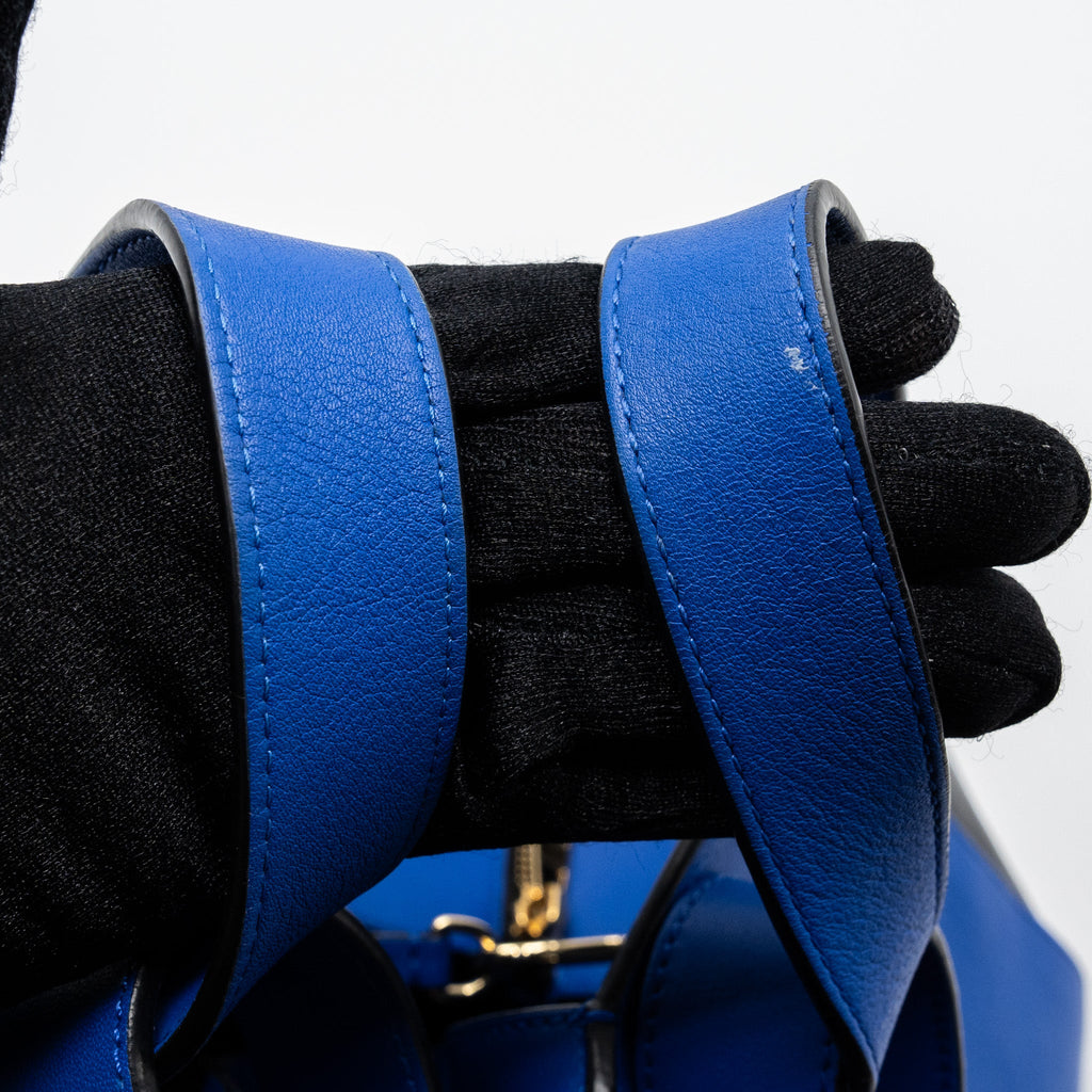 LOEWE HAMMOCK BAG CALFSKIN ELECTRIC BLUE/BLACK GHW