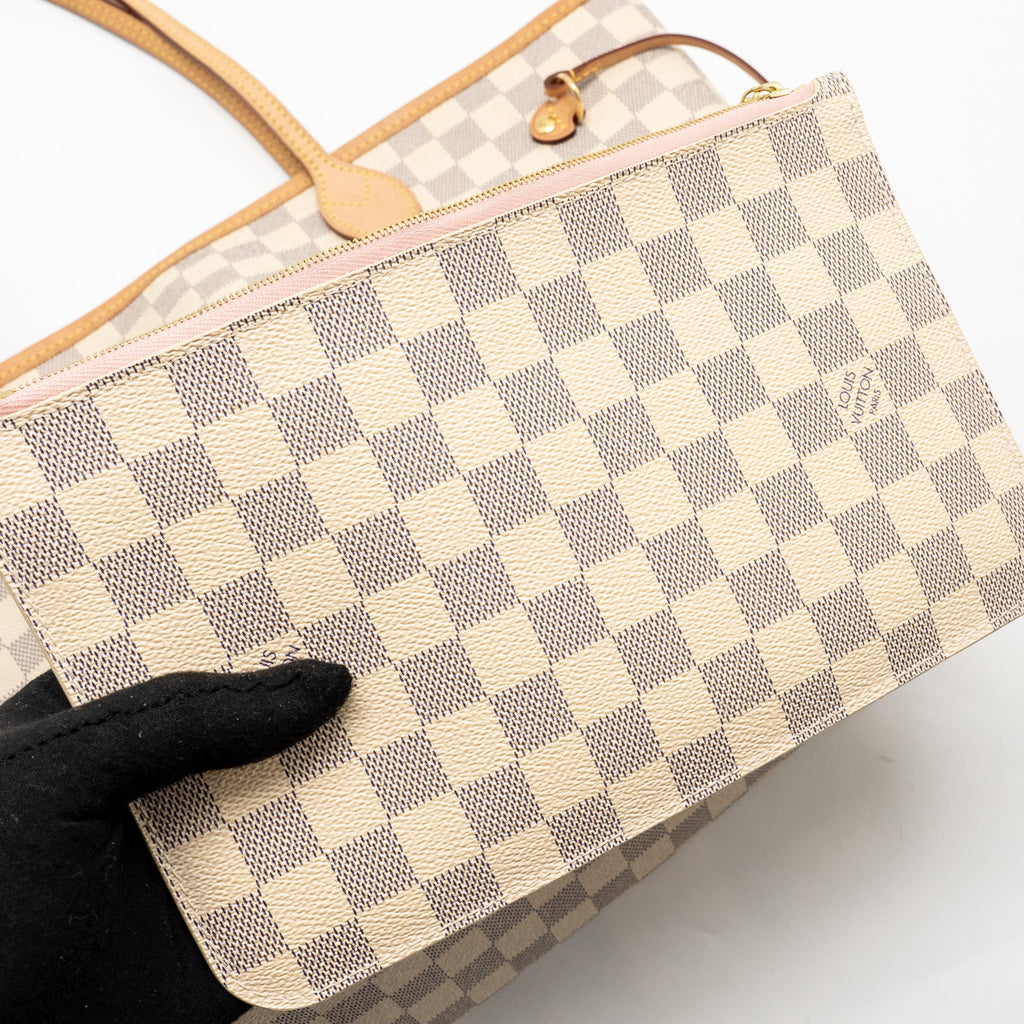 LOUIS VUITTON NEVERFULL MM DAMIER AZUR GHW