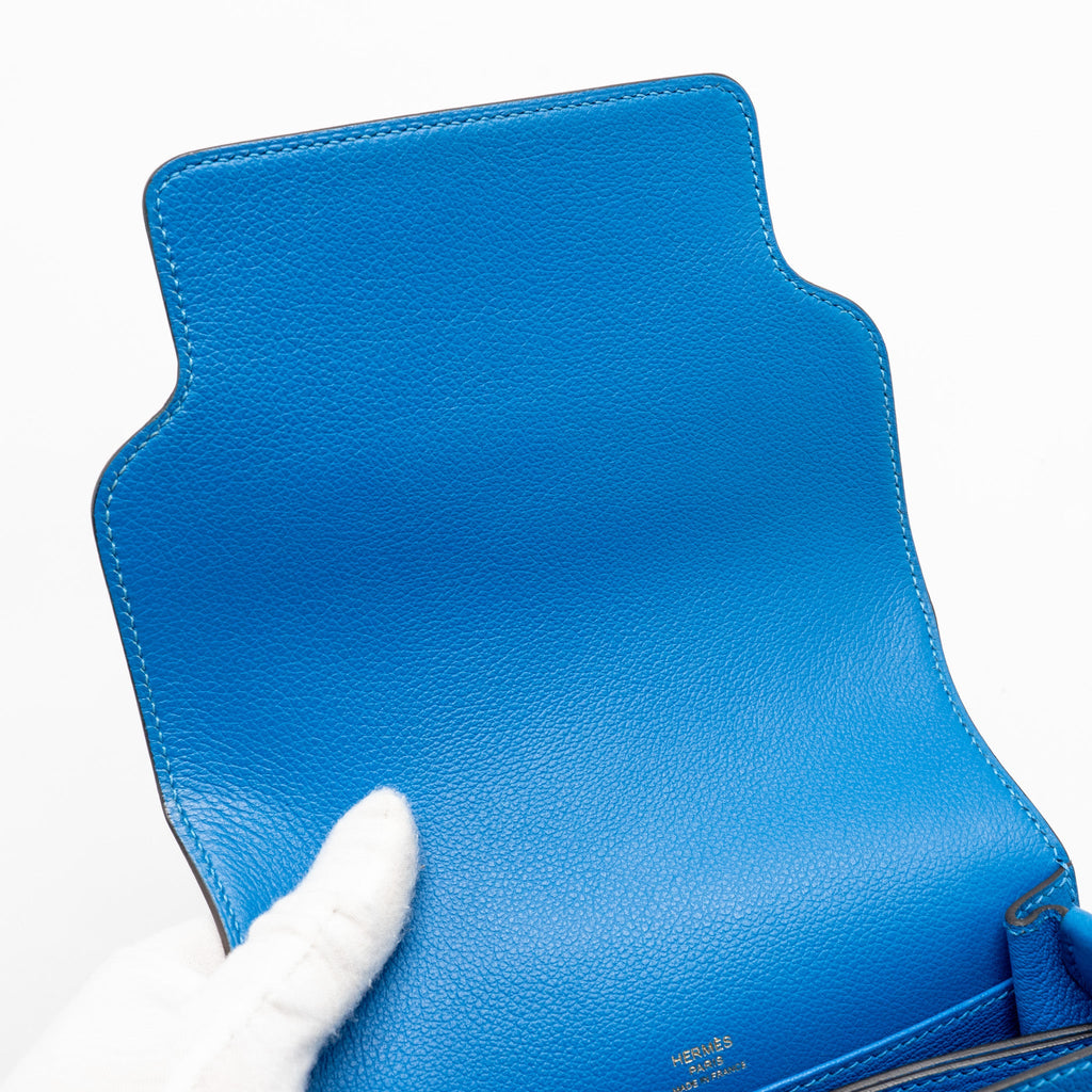 HERMES MINI ROULIS EVERCOLOR B3 BLEU ZANZIBAR GHW