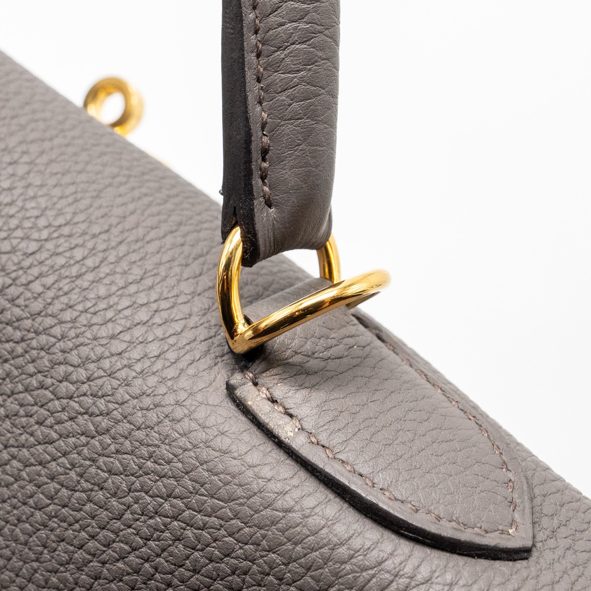 HERMES KELLY 32 TOGO 8F GRIS ETAIN GHW