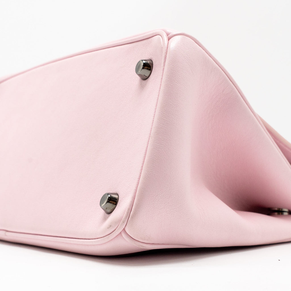 DIOR MEDIUM BE DIOR FLAP BAG CALFSKIN/METALLIC PATENT PINK SHW